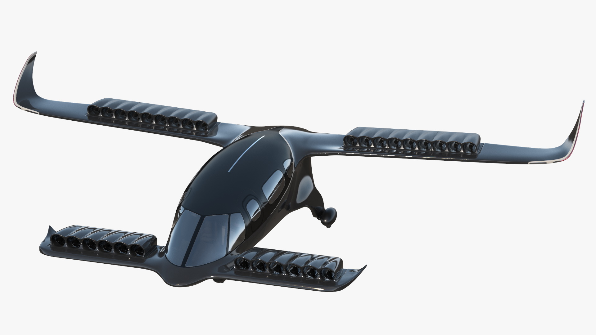 Flying Taxi Black 3D