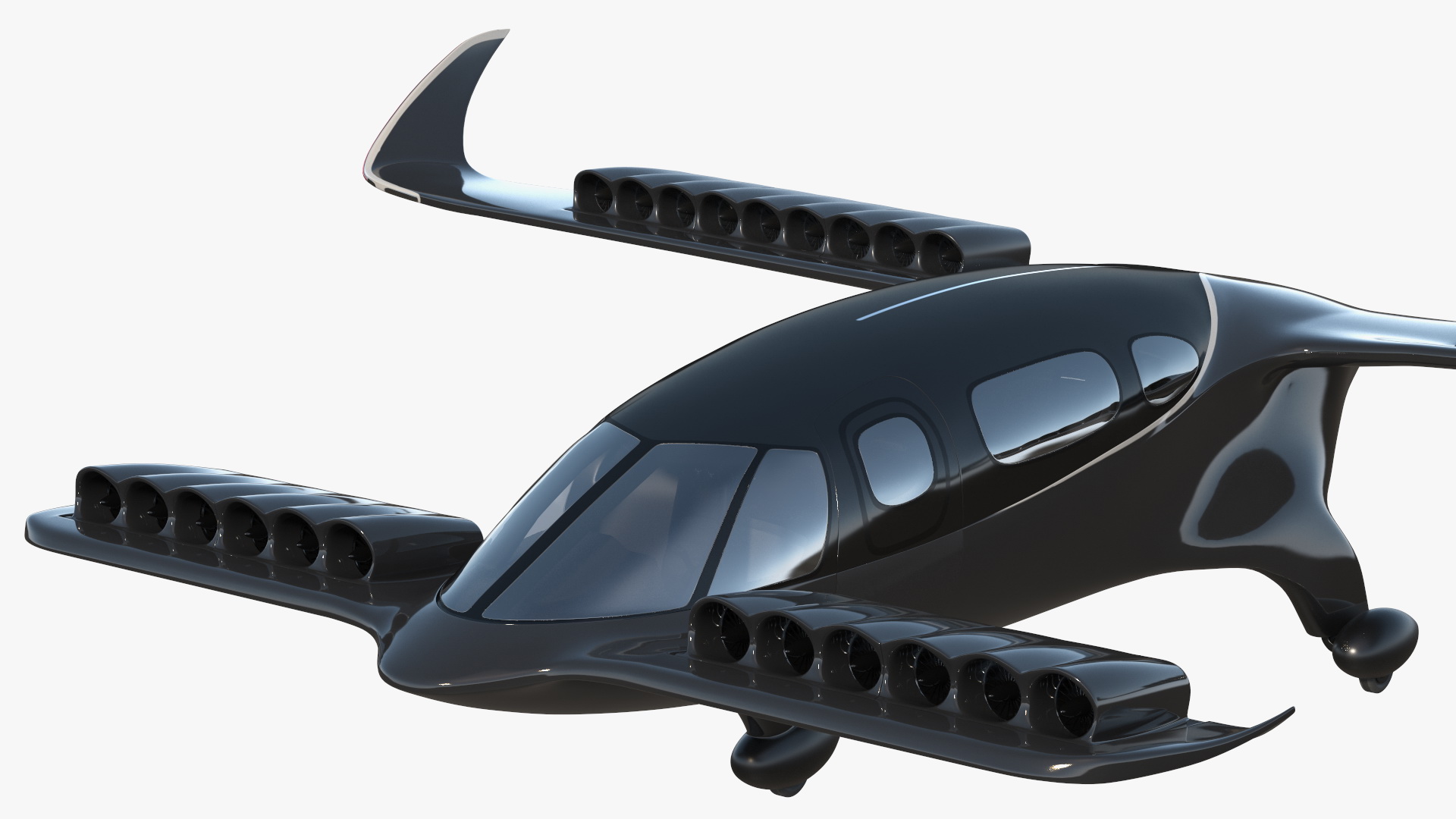 Flying Taxi Black 3D