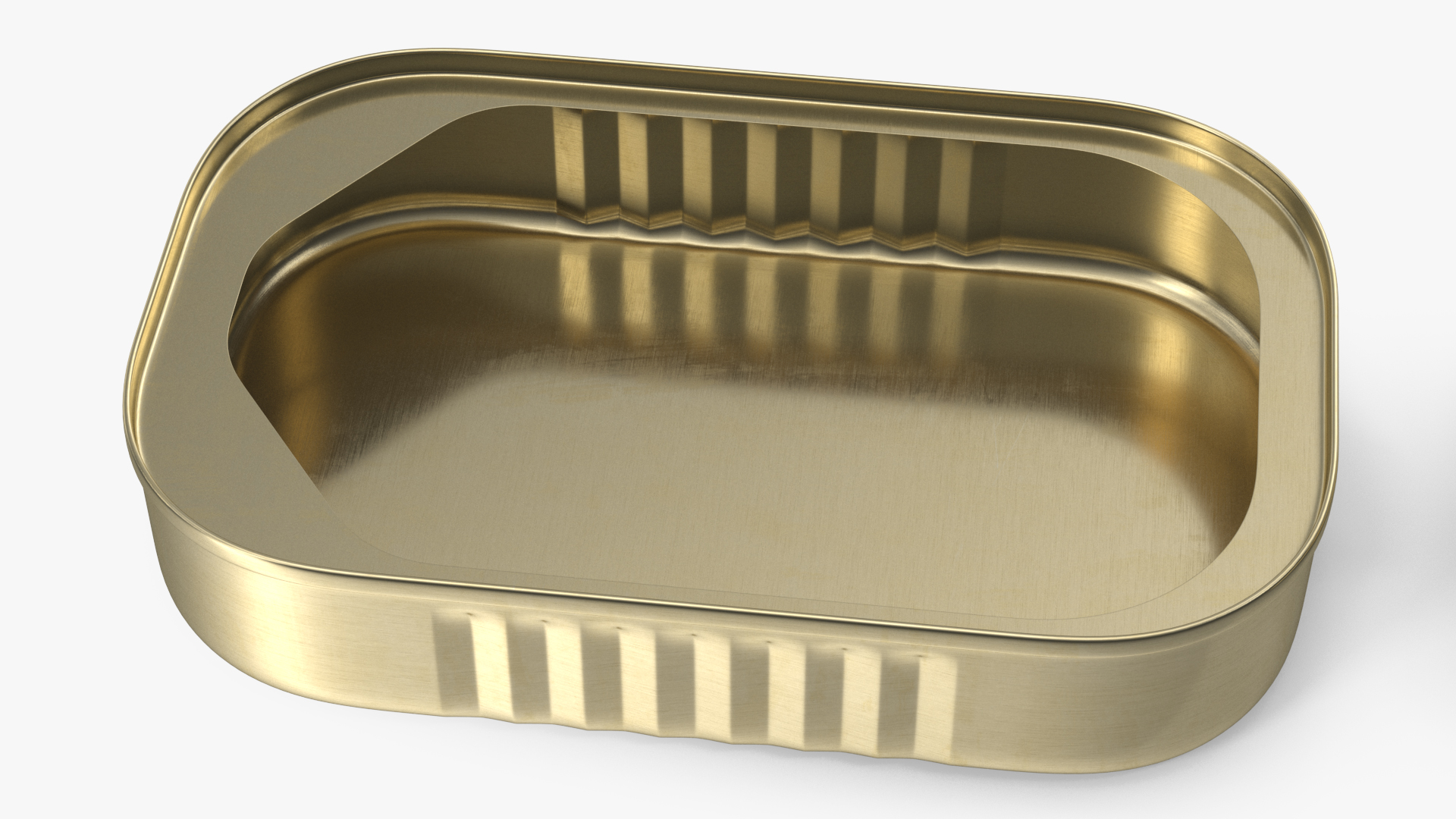 Open Rectangular Pull Ring Tin Can 3D model