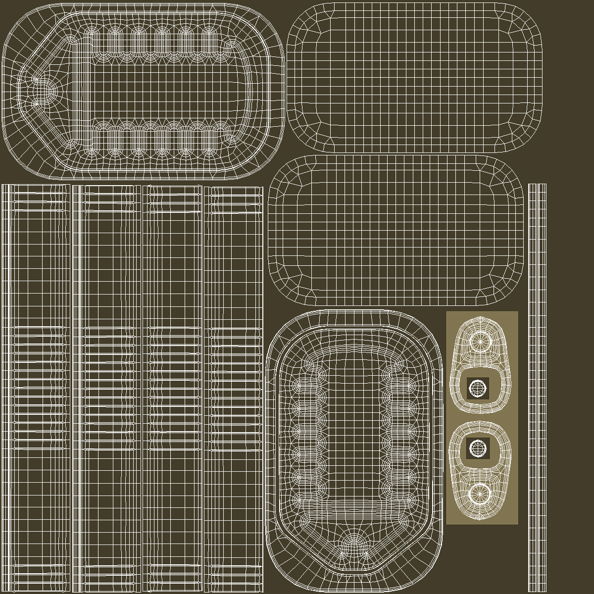 Open Rectangular Pull Ring Tin Can 3D model