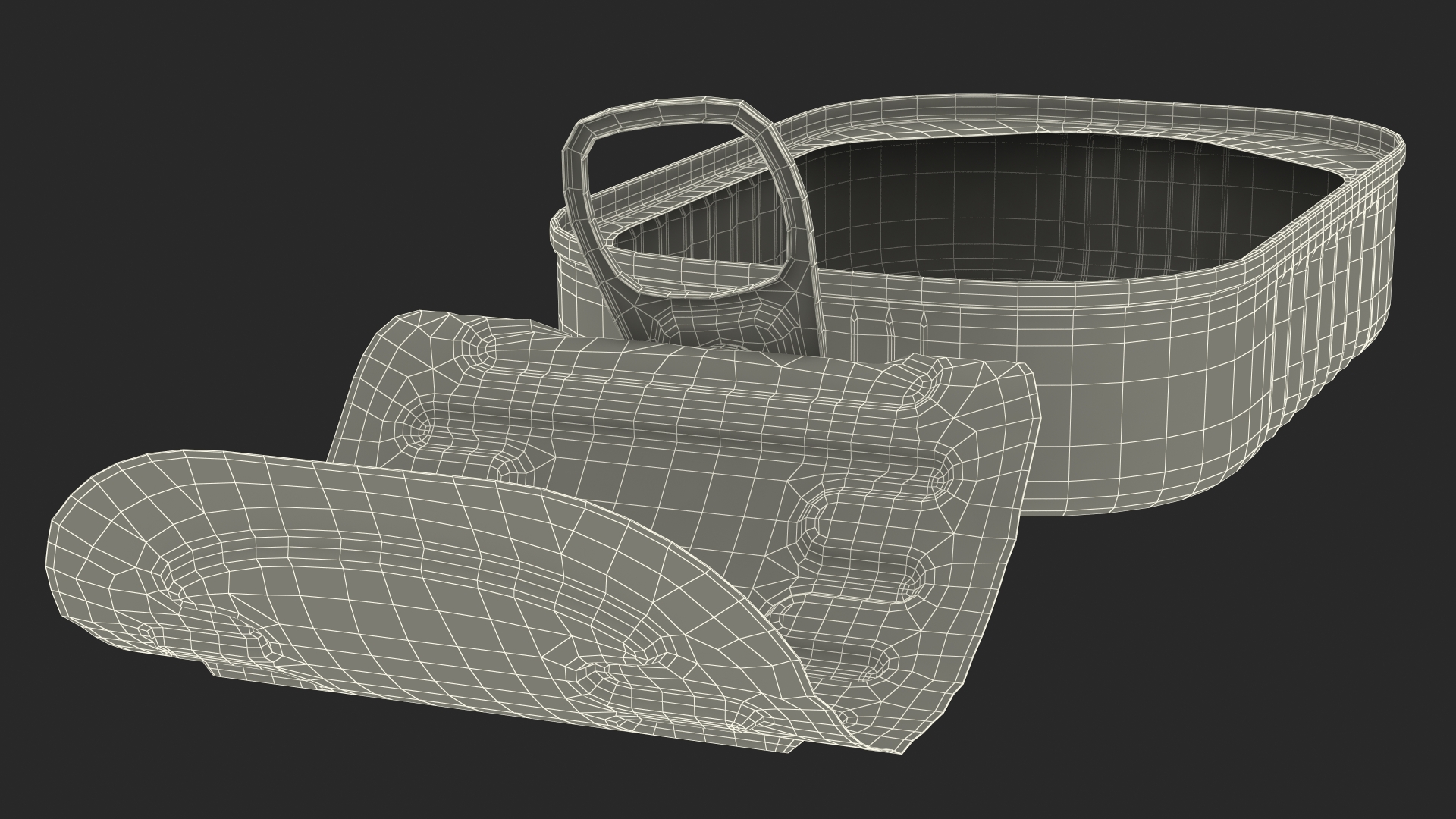 Open Rectangular Pull Ring Tin Can 3D model