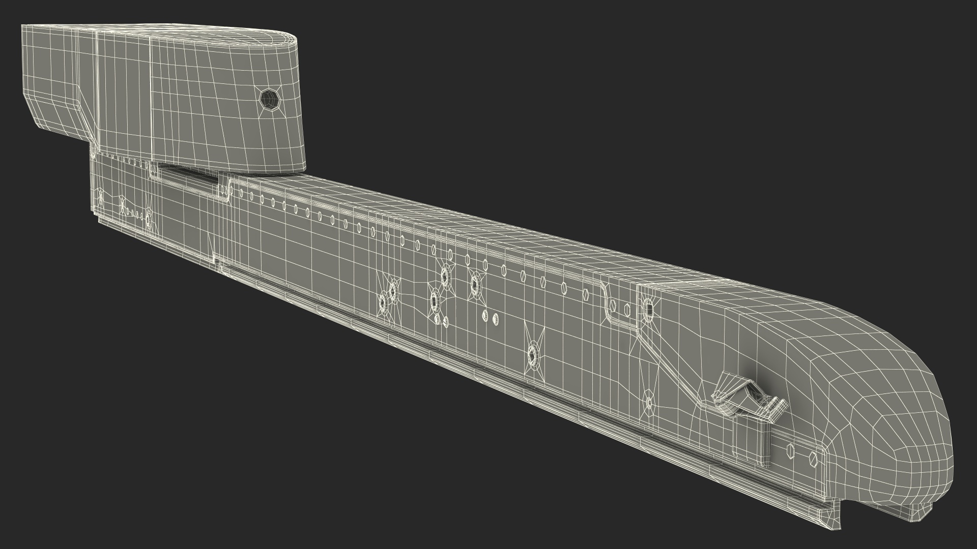 3D model Missile Launcher LAU-129 With Mount