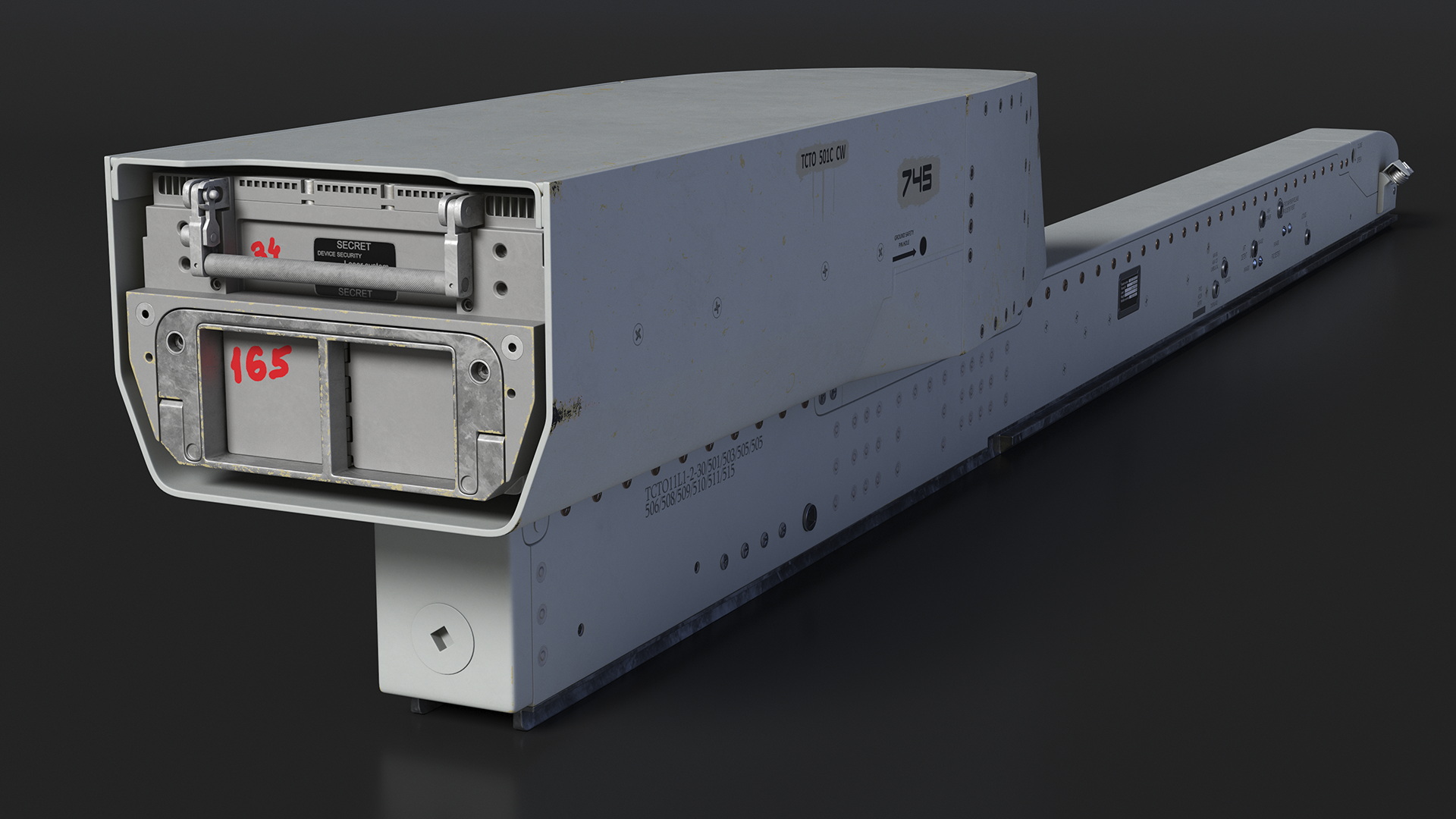 3D model Missile Launcher LAU-129 With Mount