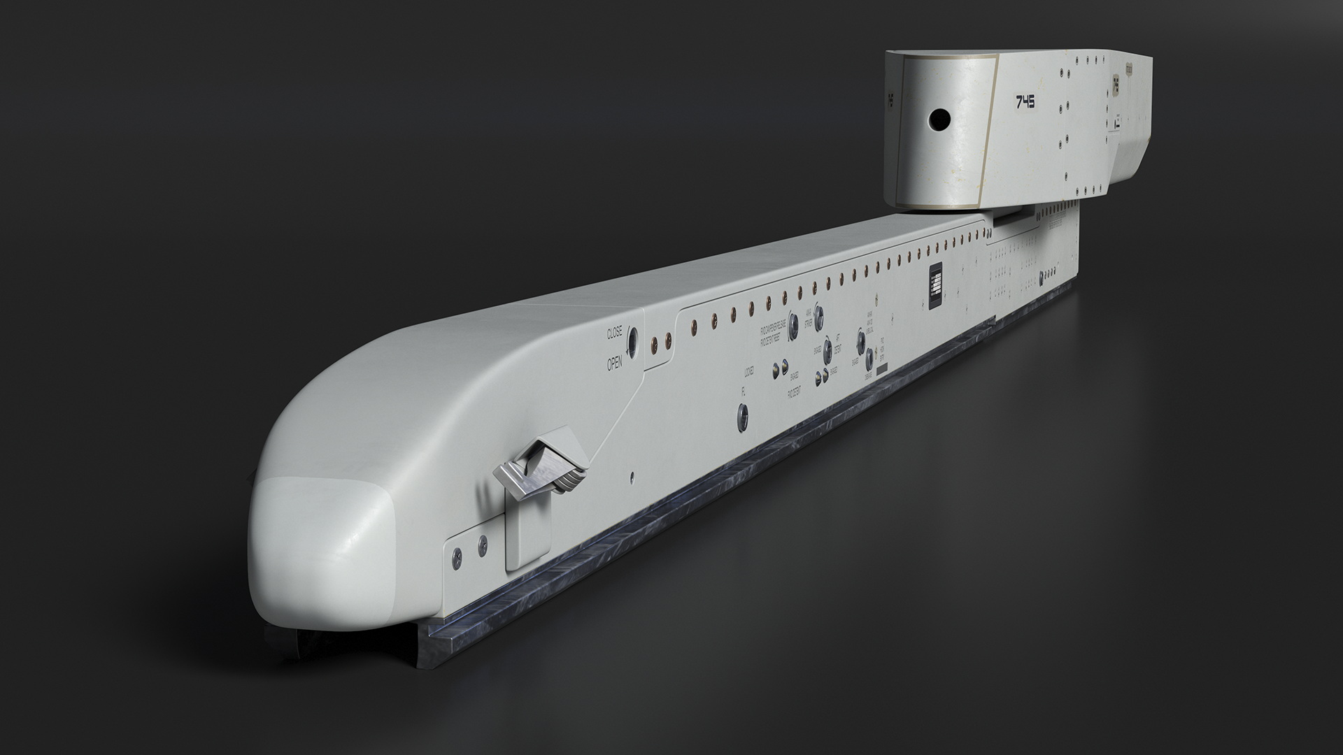 3D model Missile Launcher LAU-129 With Mount