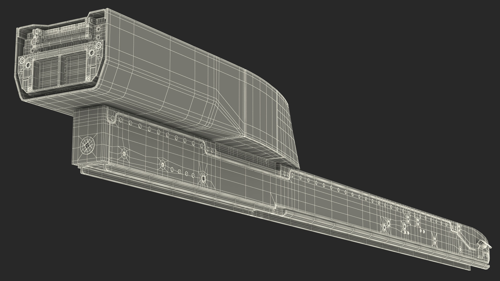 3D model Missile Launcher LAU-129 With Mount