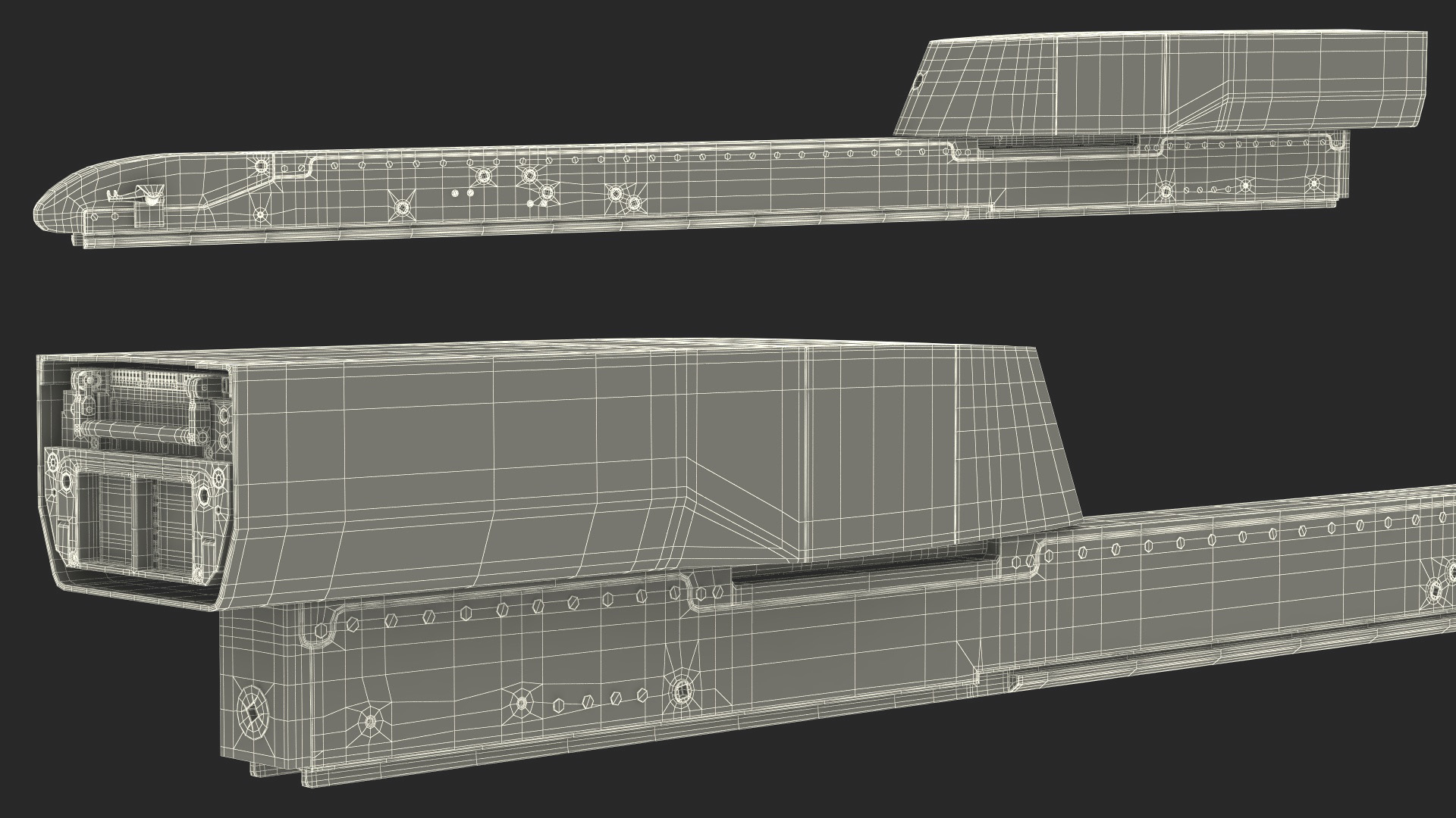 3D model Missile Launcher LAU-129 With Mount