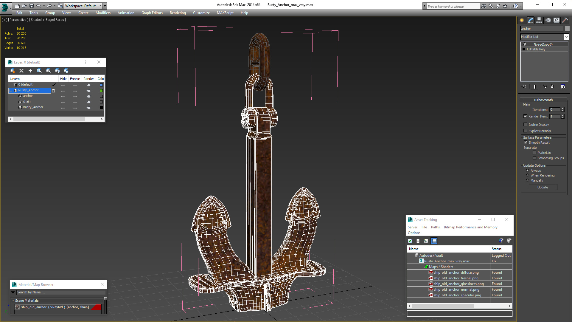 Rusty Anchor 3D