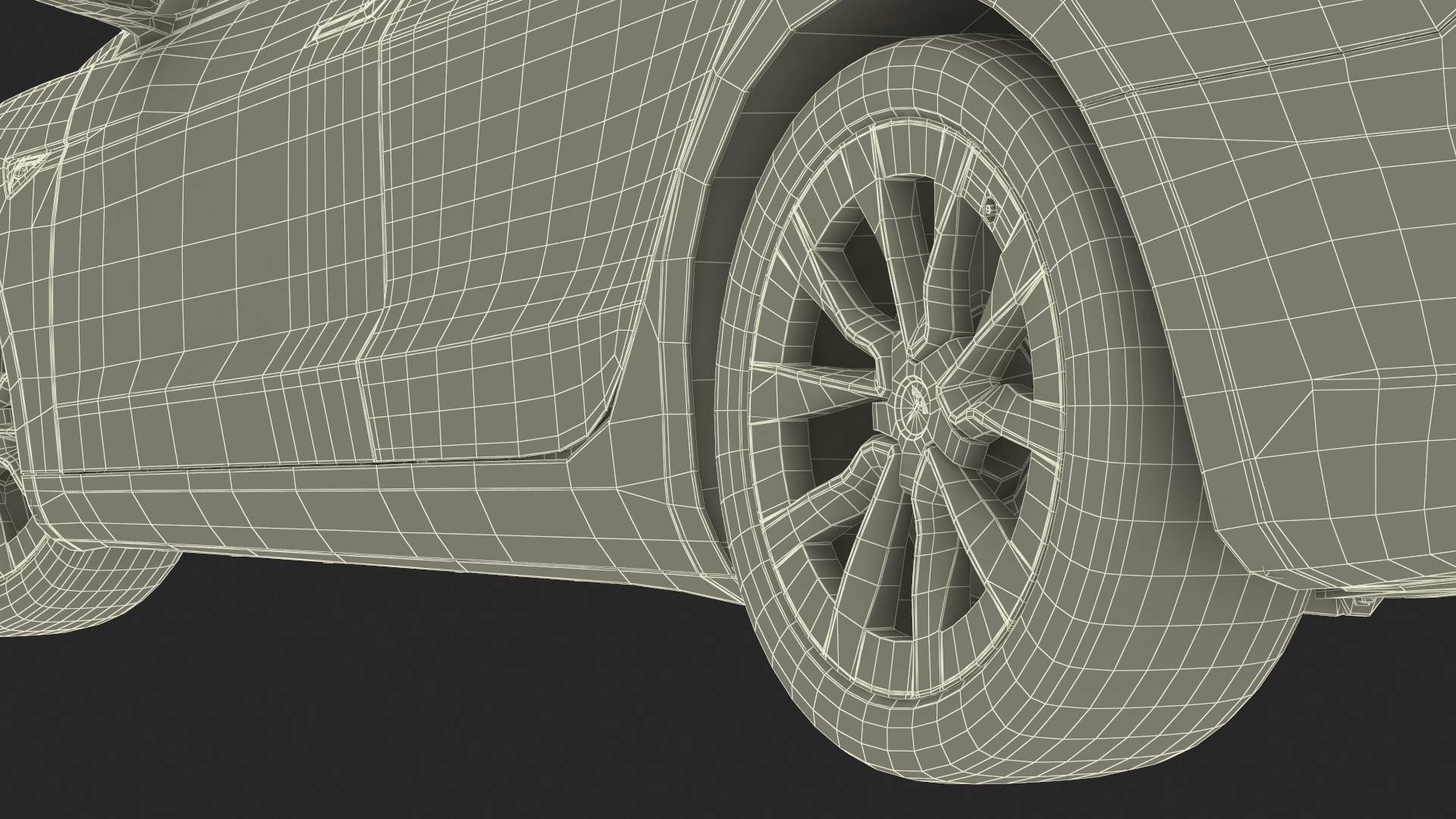 3D Tesla Model 3 2024 Red Lights On Rigged for Cinema 4D model