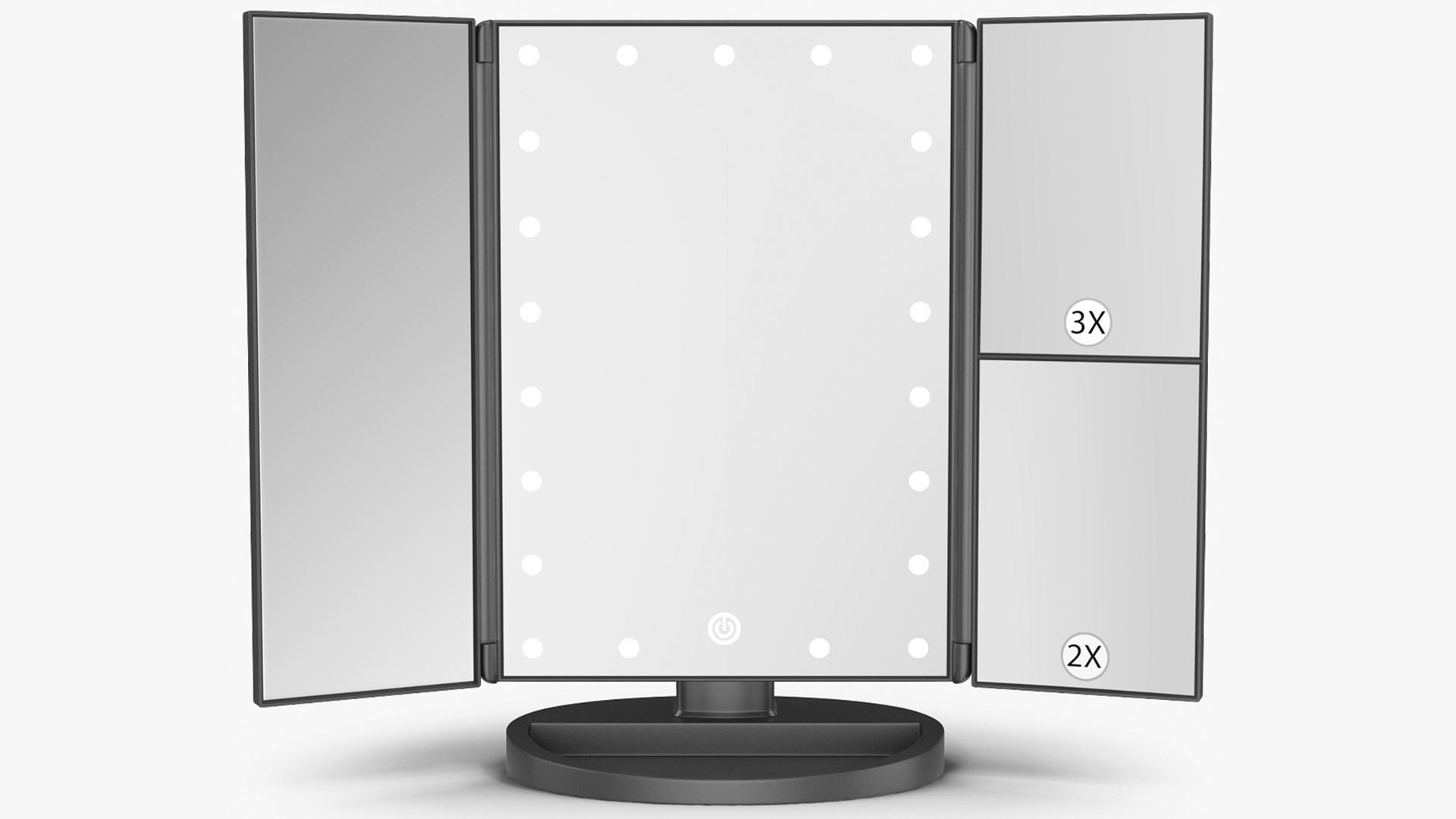 3D model Tri-Fold Lighted Vanity Mirror