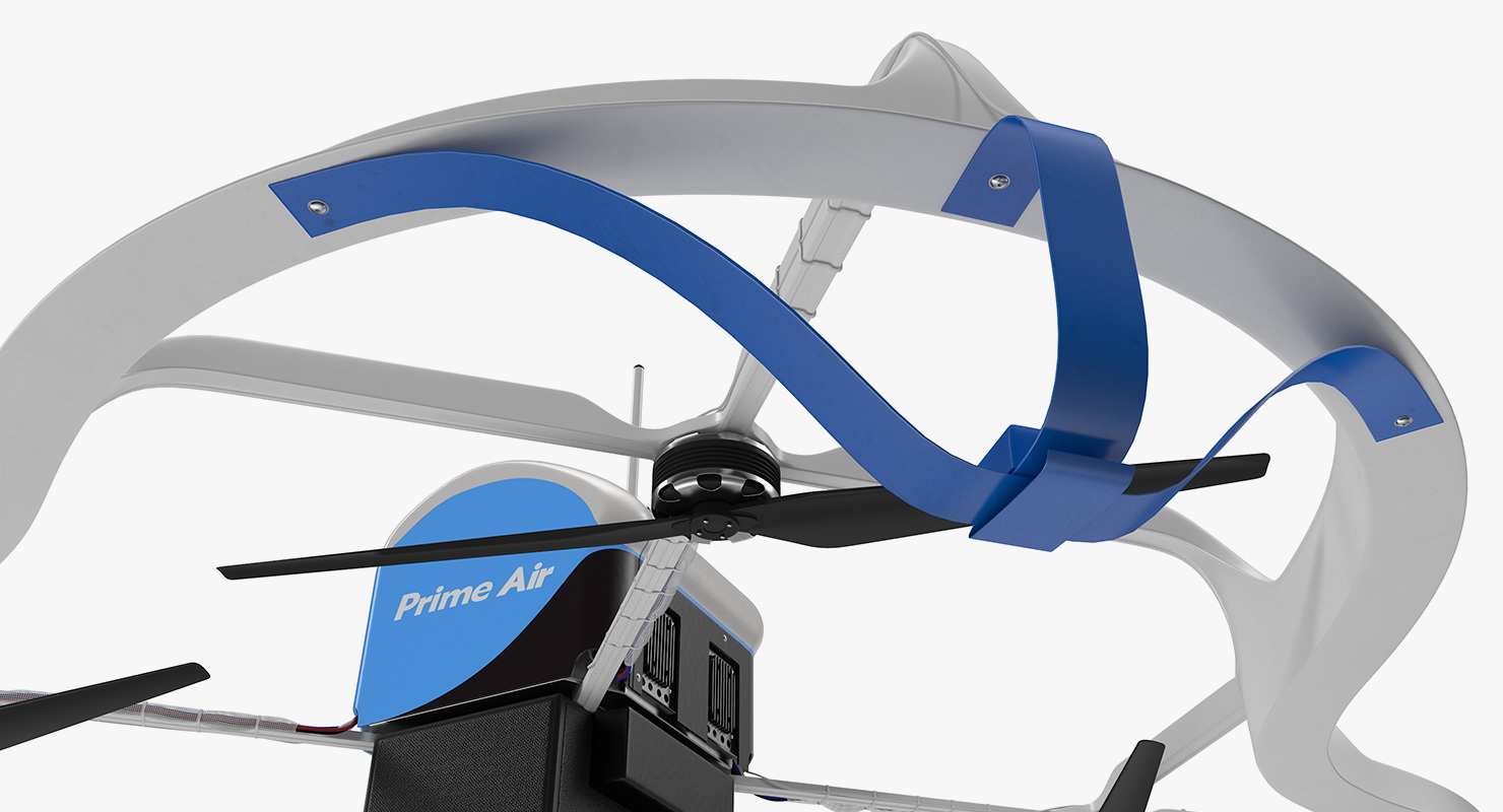 Amazon Prime Air Delivery Drone with Package 3D model