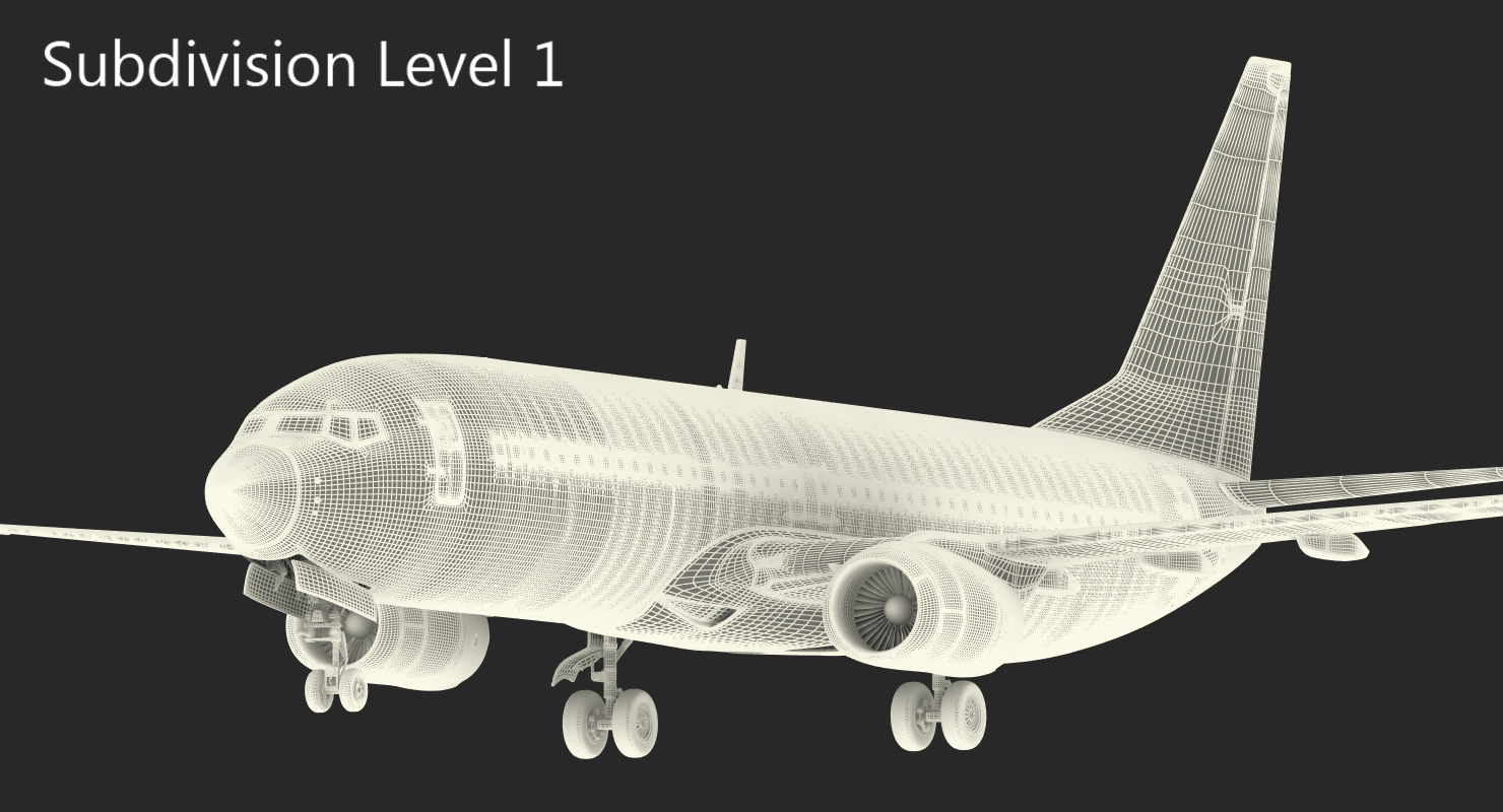 3D Boeing 737 800 with Interior Ryanair Rigged model