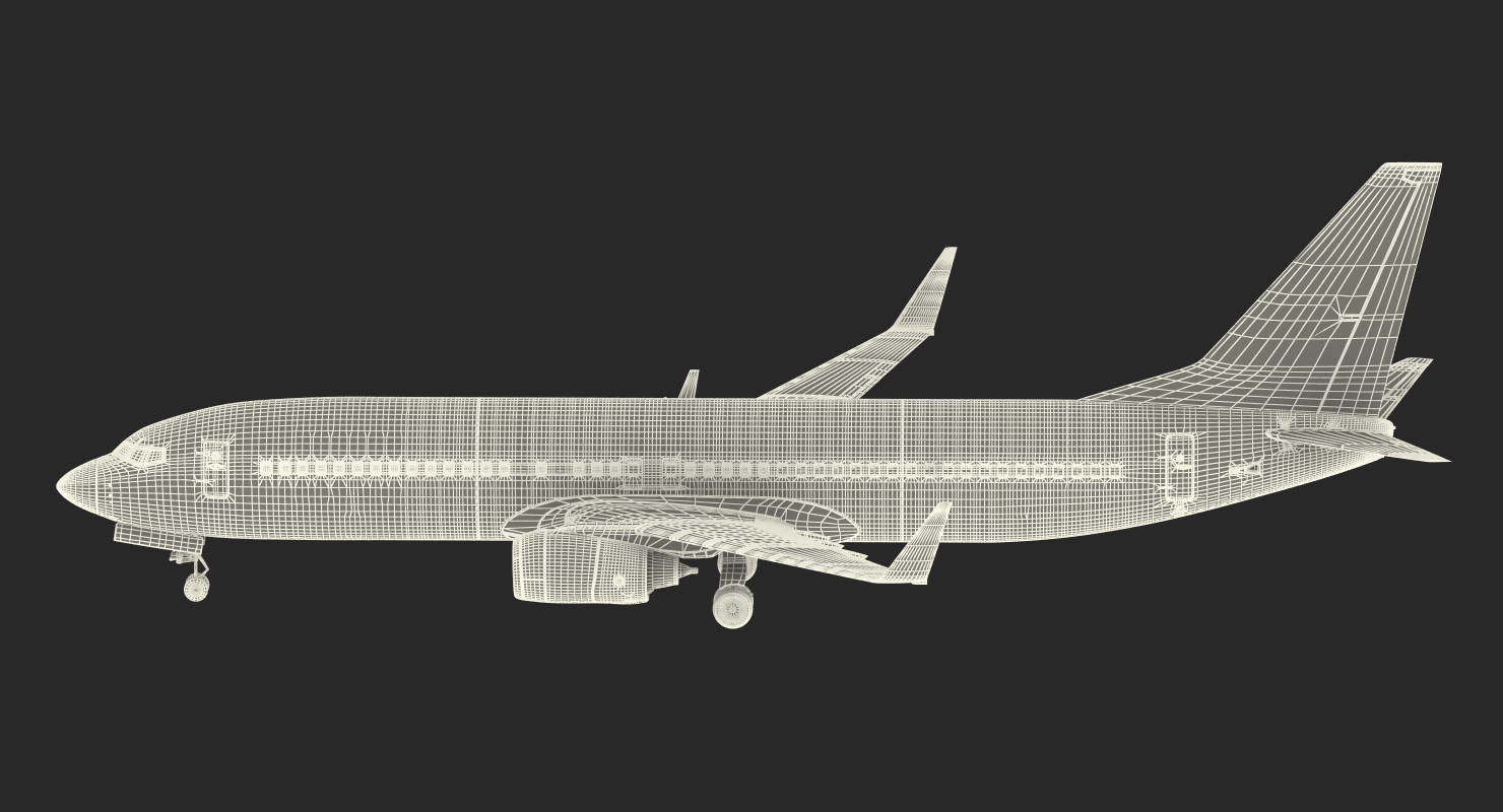 3D Boeing 737 800 with Interior Ryanair Rigged model