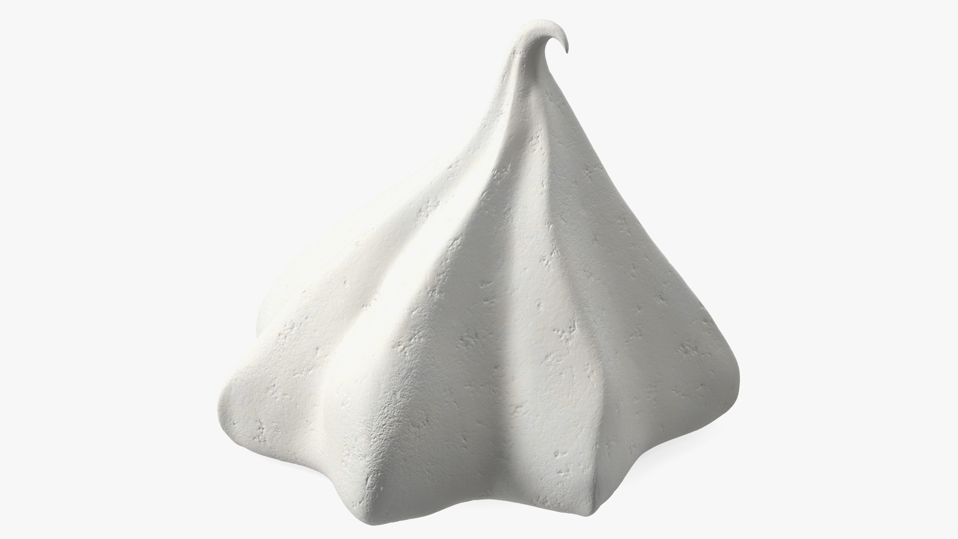 Small Meringue Cone Vanilla 3D