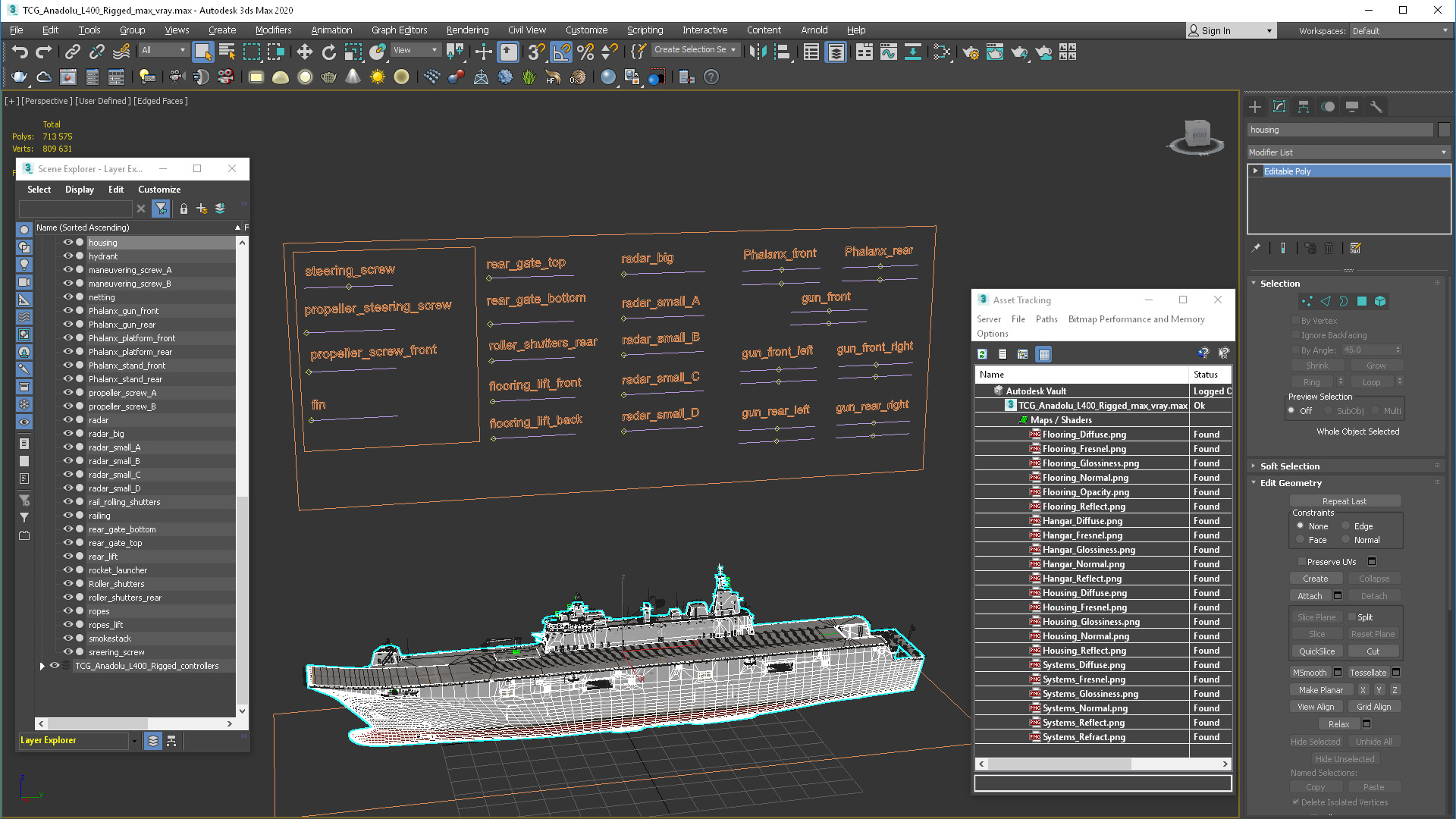 3D TCG Anadolu L400 Rigged model