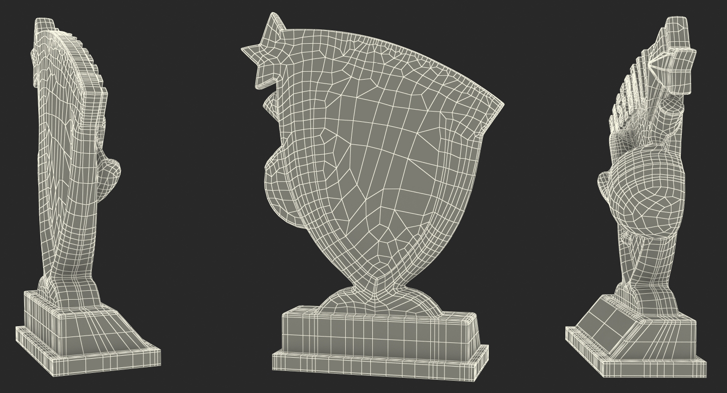 Silver Baseball Trophy 3D