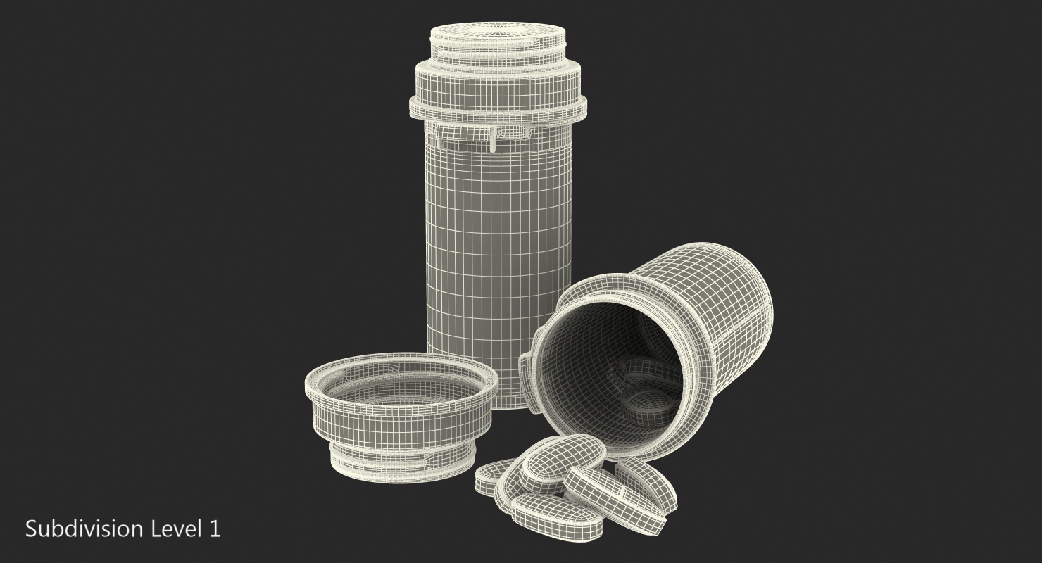 3D model Prescription Pill Bottles