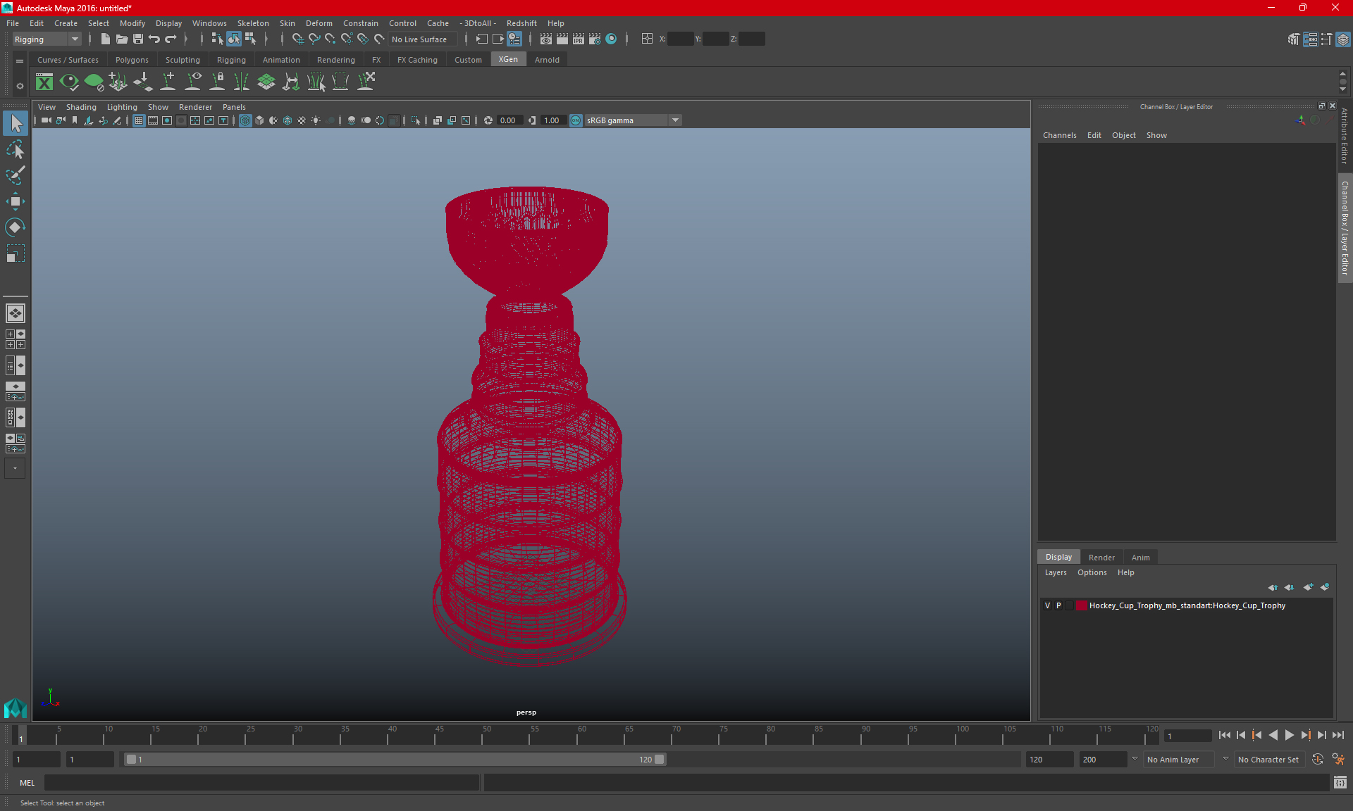 Hockey Cup Trophy 3D