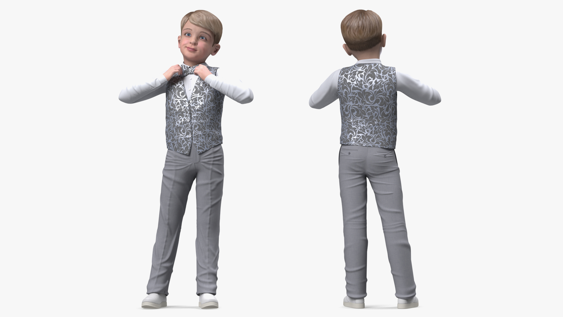 Child Boy Party Style Rigged for Cinema 4D 3D