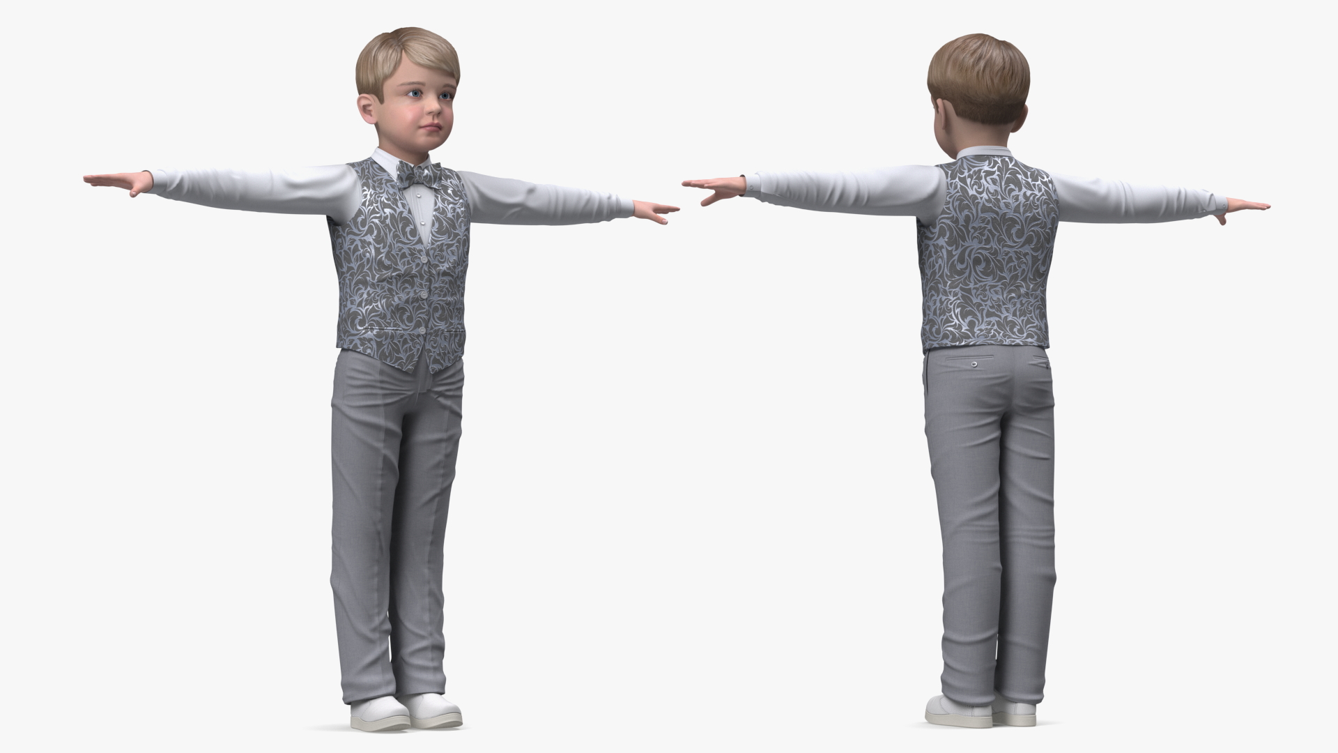 Child Boy Party Style Rigged for Cinema 4D 3D