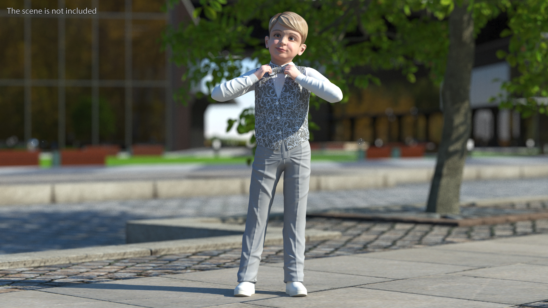 Child Boy Party Style Rigged for Cinema 4D 3D