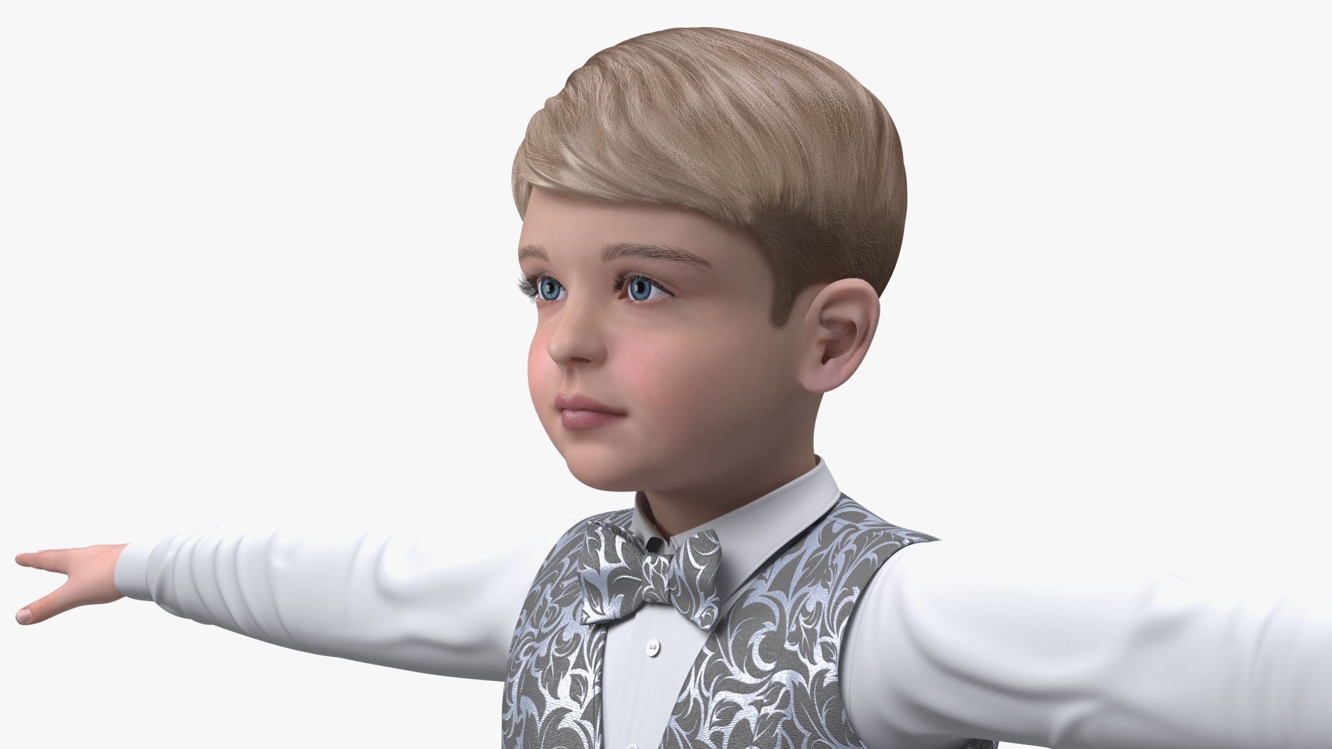 Child Boy Party Style Rigged for Cinema 4D 3D