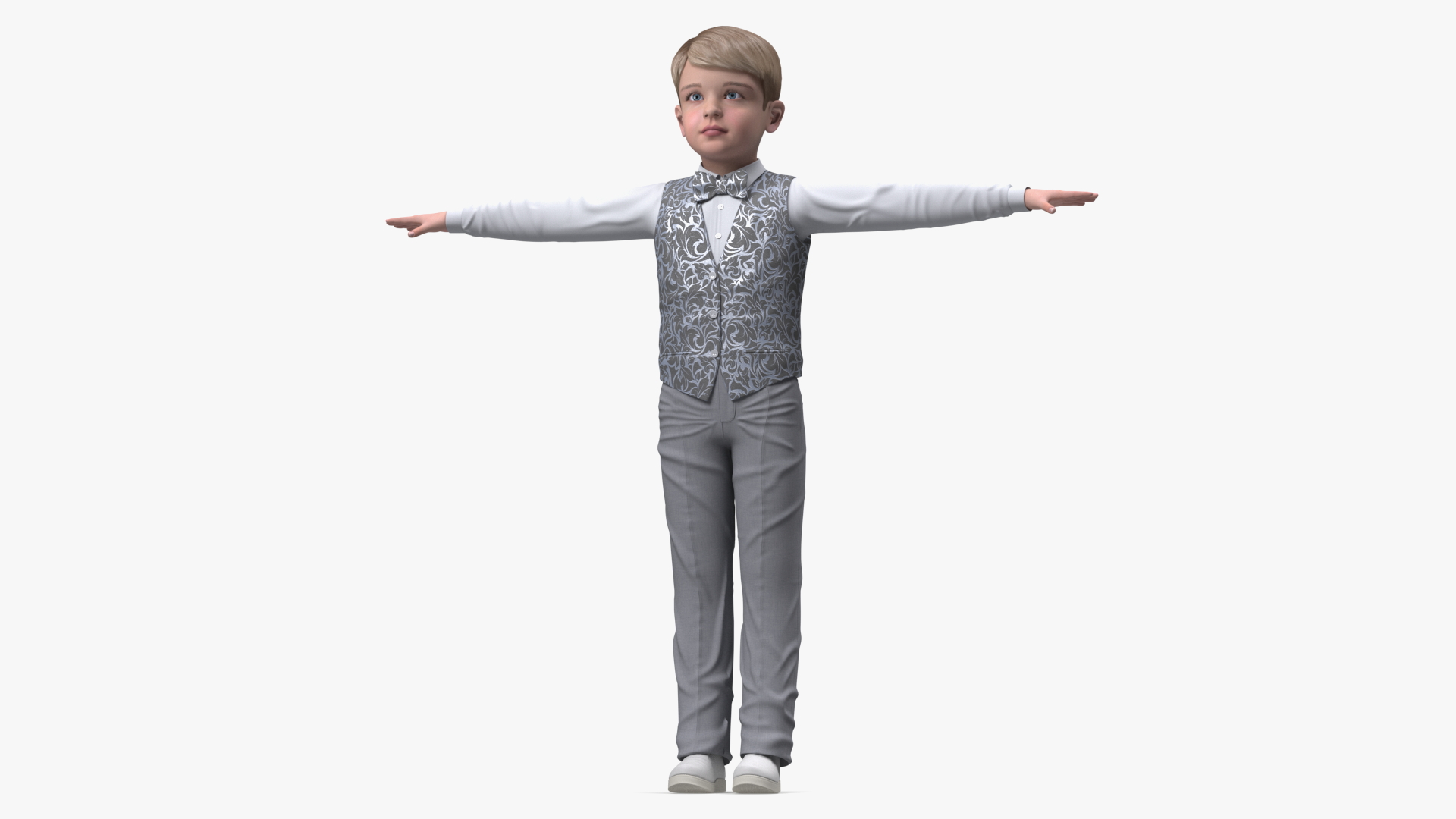 Child Boy Party Style Rigged for Cinema 4D 3D