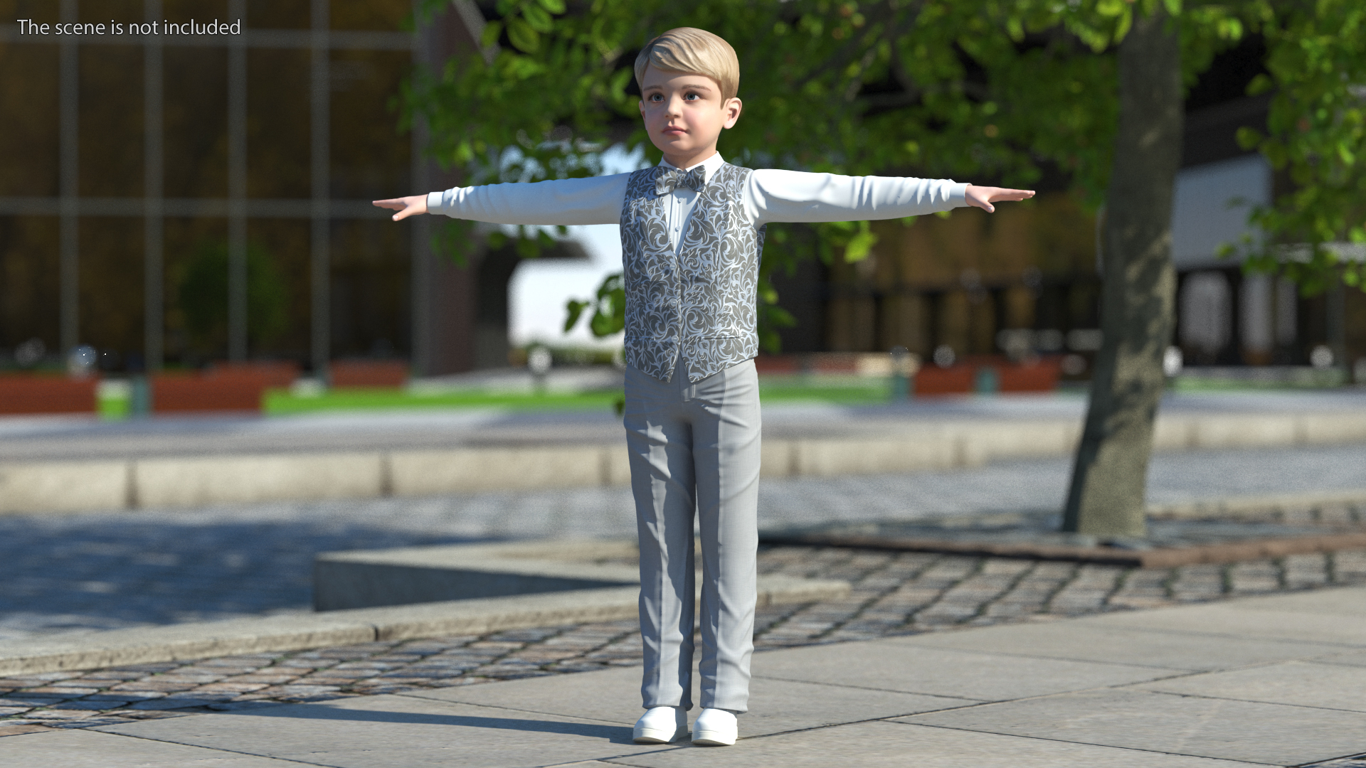 Child Boy Party Style Rigged for Cinema 4D 3D