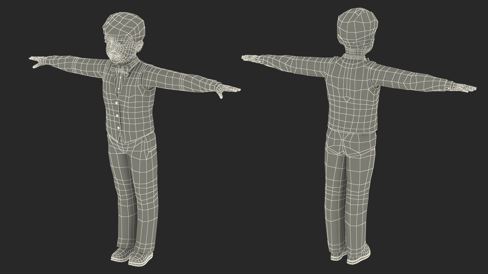 Child Boy Party Style Rigged for Cinema 4D 3D