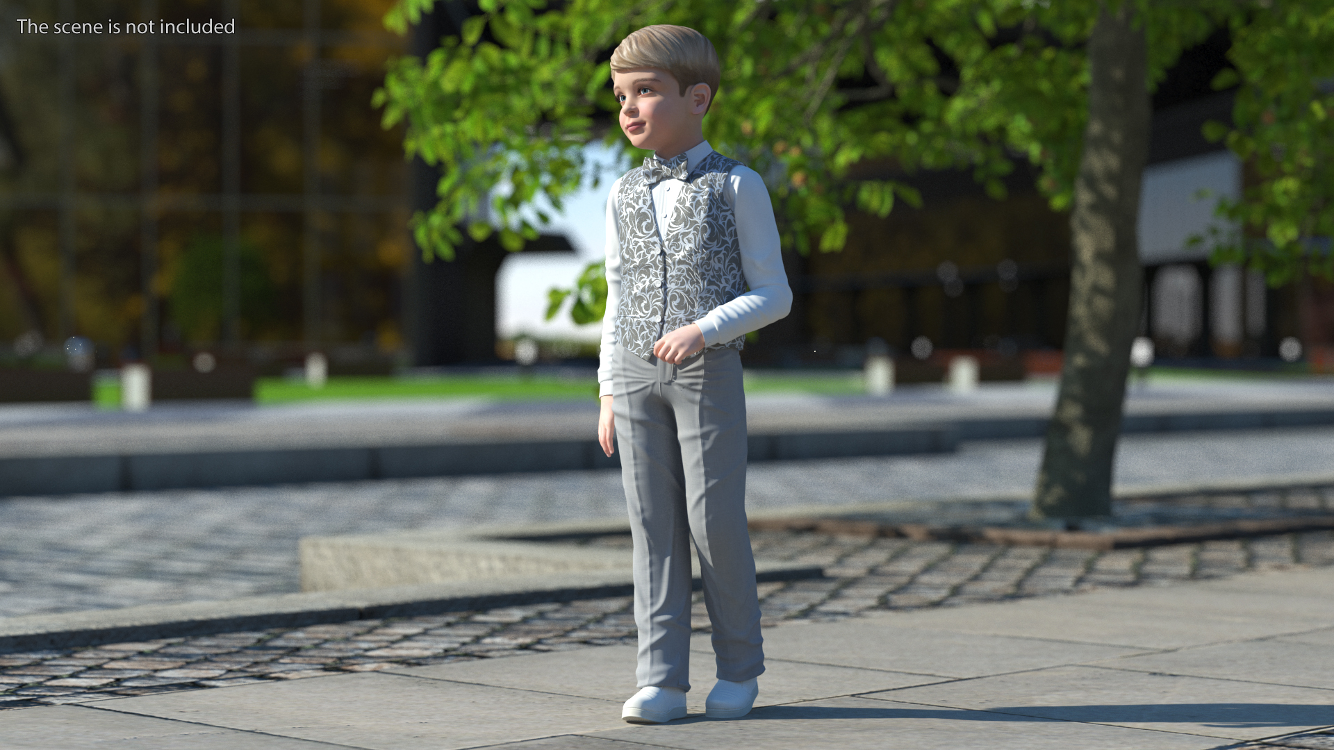 Child Boy Party Style Rigged for Cinema 4D 3D