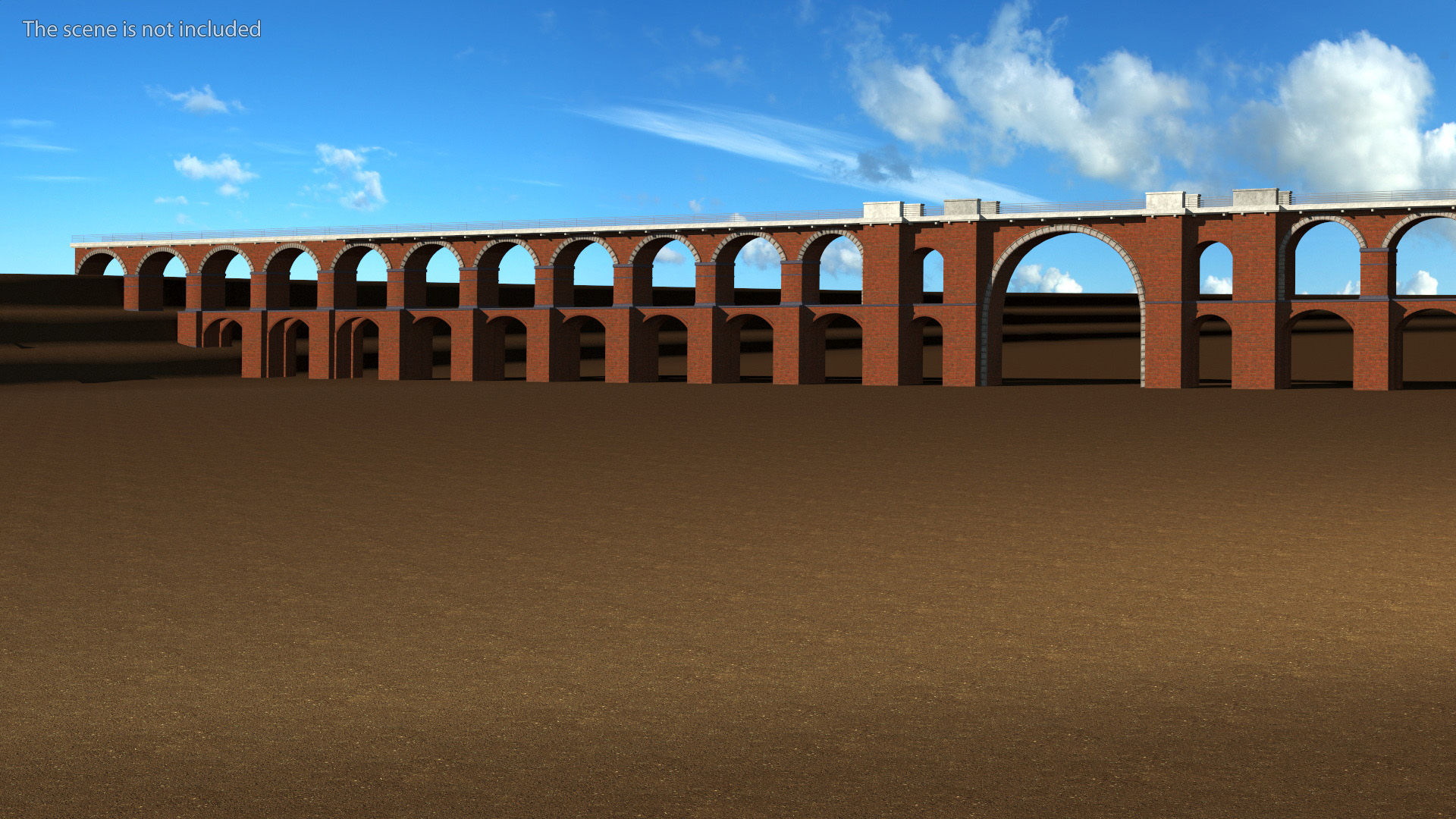 3D model Brick Railway Bridge