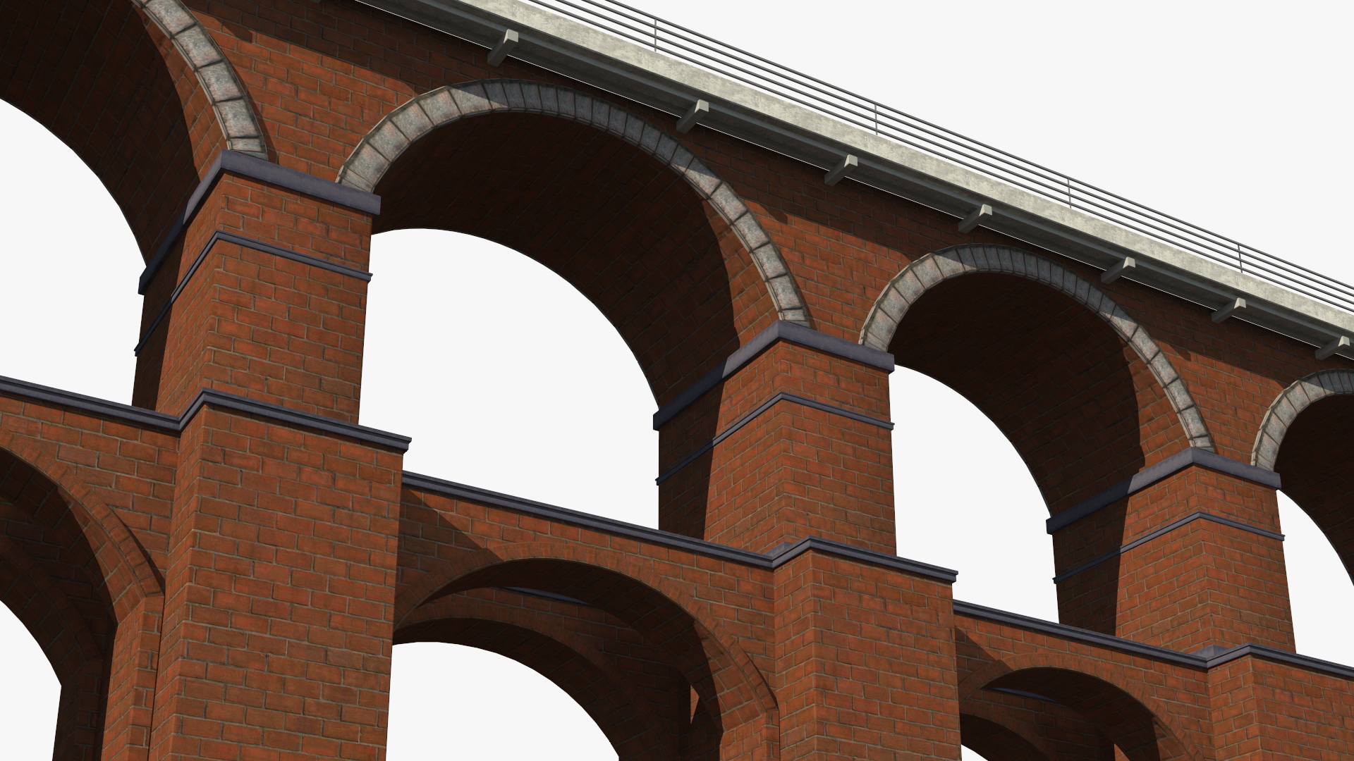 3D model Brick Railway Bridge