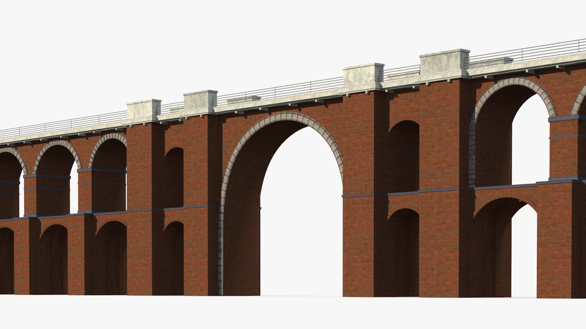 3D model Brick Railway Bridge