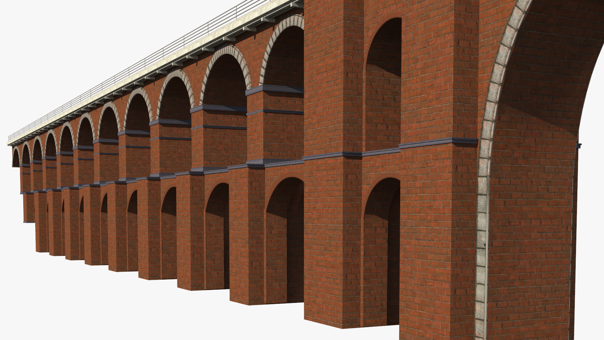 3D model Brick Railway Bridge