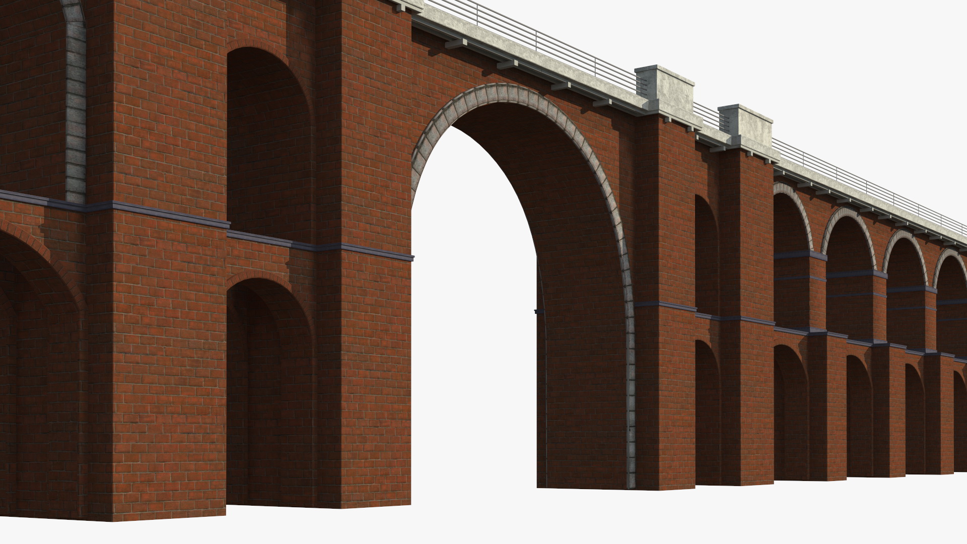 3D model Brick Railway Bridge