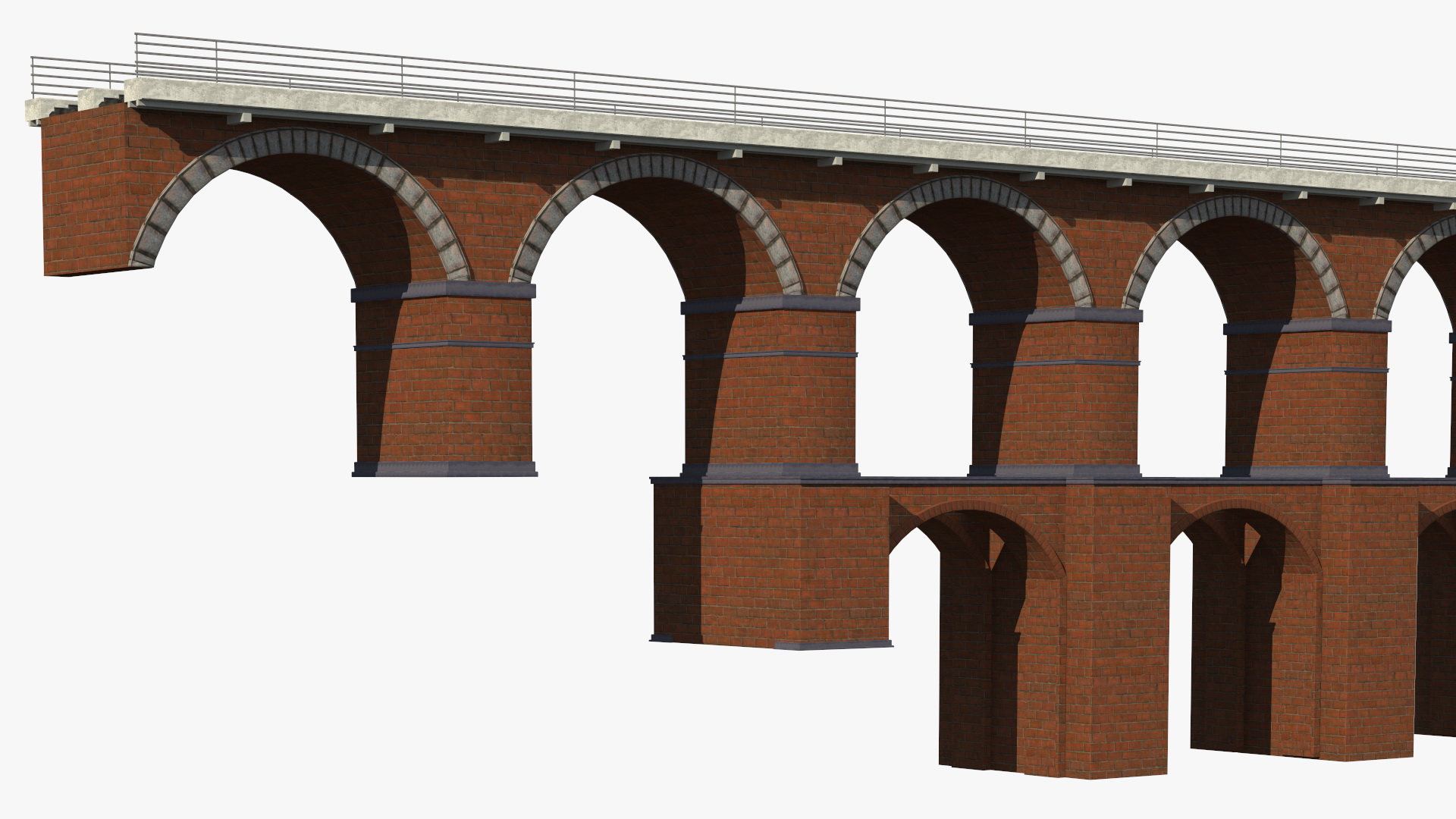 3D model Brick Railway Bridge