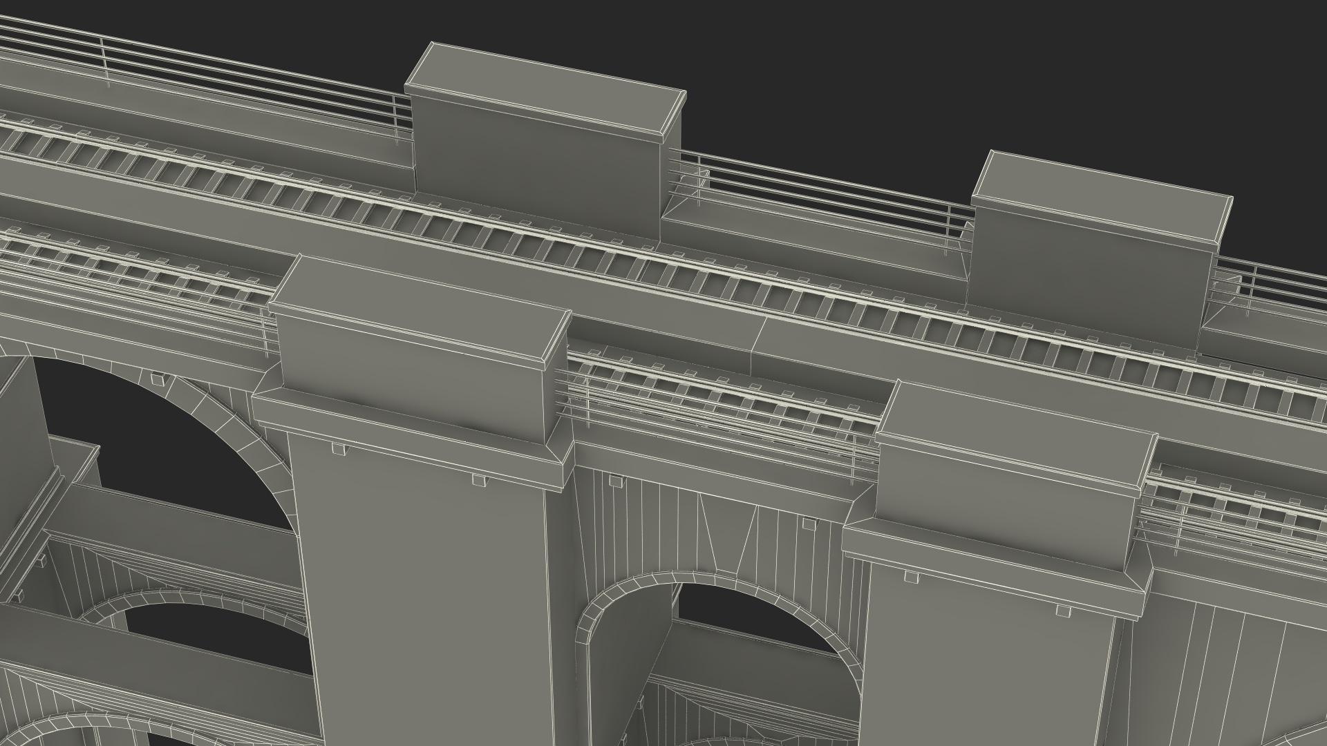 3D model Brick Railway Bridge