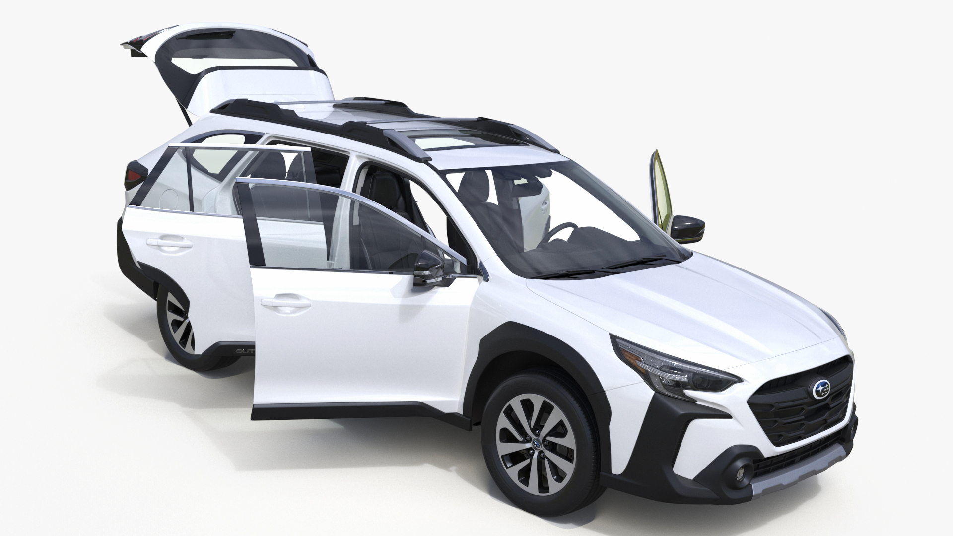 3D model White Subaru Outback 2025