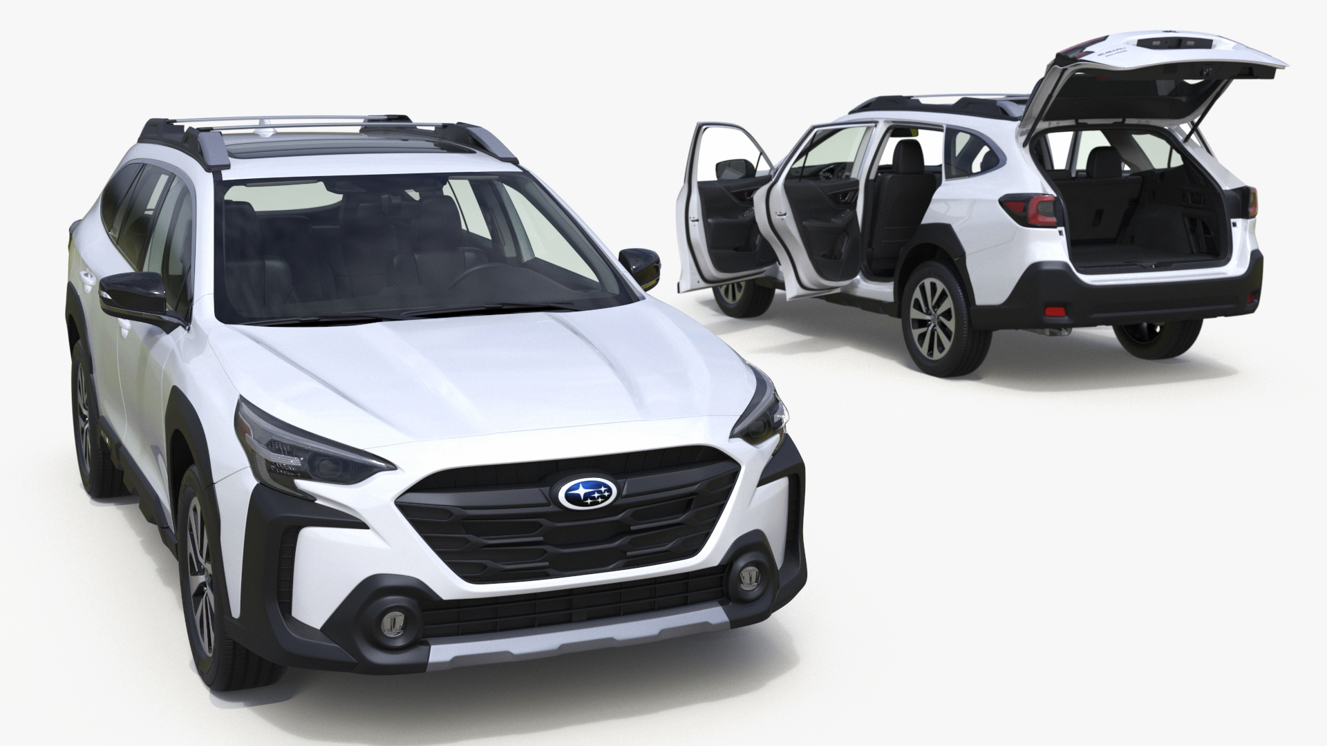 3D model White Subaru Outback 2025