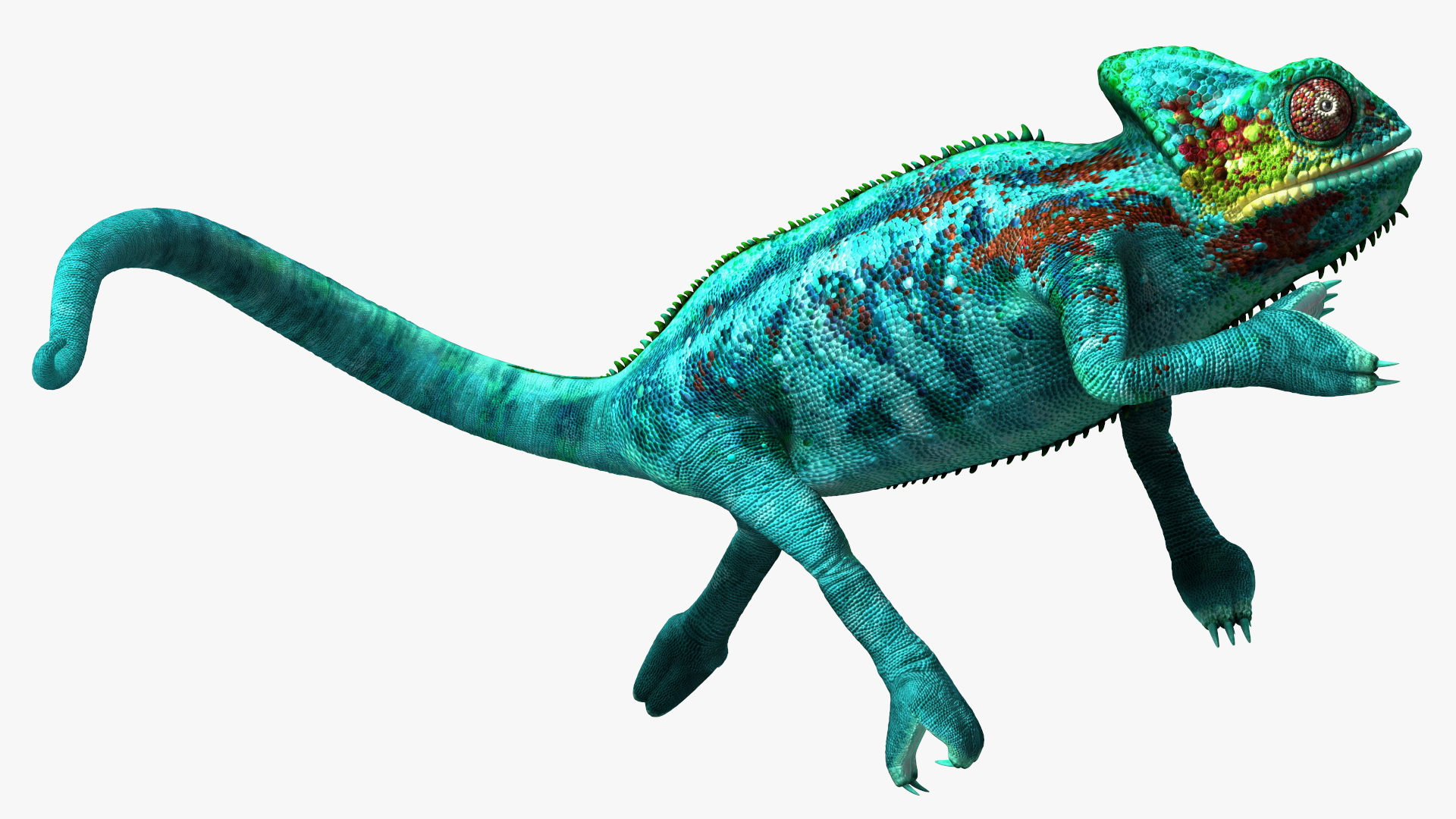 3D Panther Chameleon Rigged for Cinema 4D model