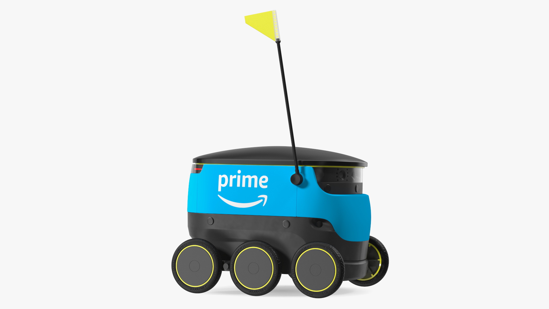 Self-Driving Robot Delivery Blue Rigged 3D model