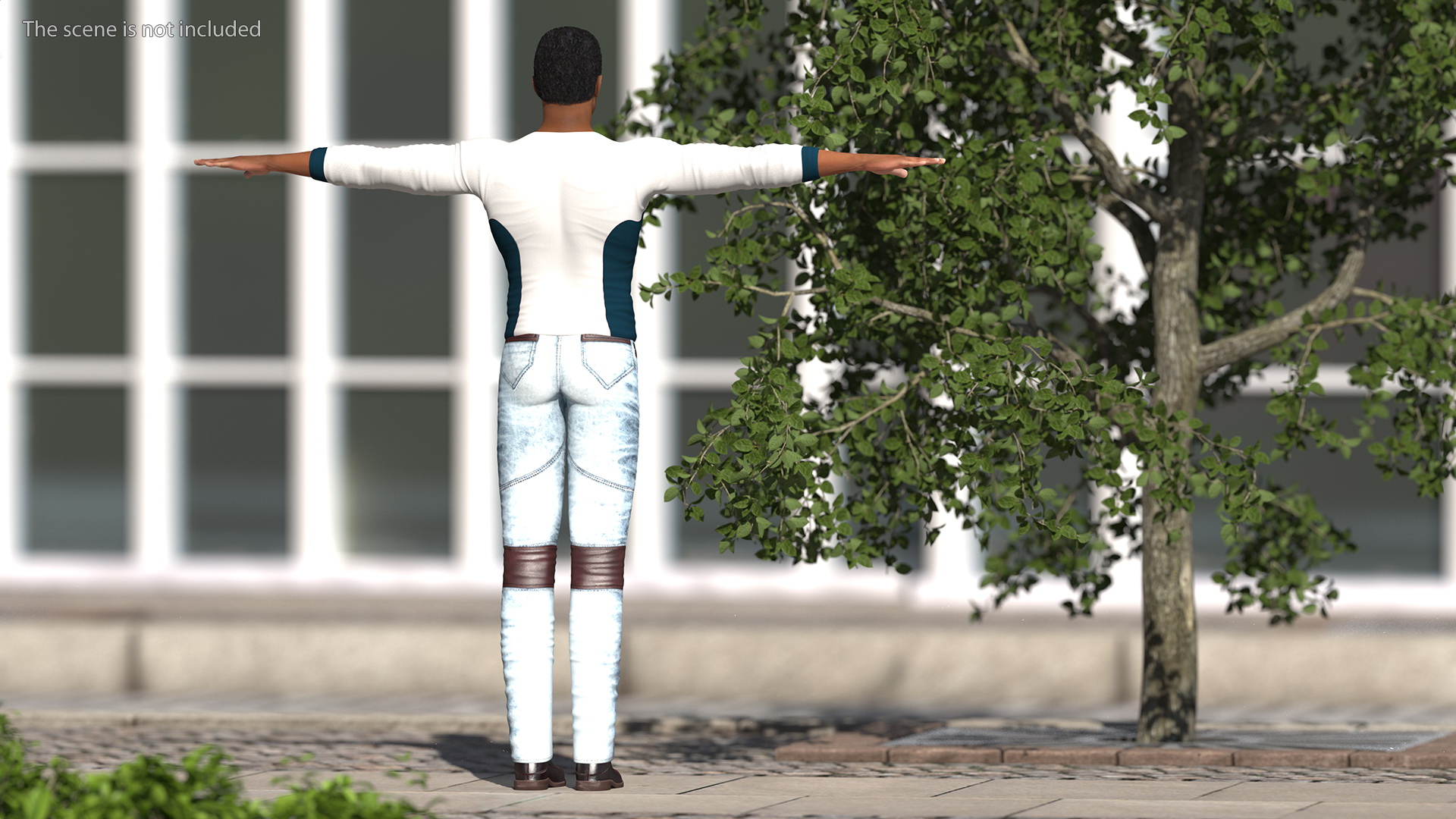 Light Skin City Style Man T Pose 3D