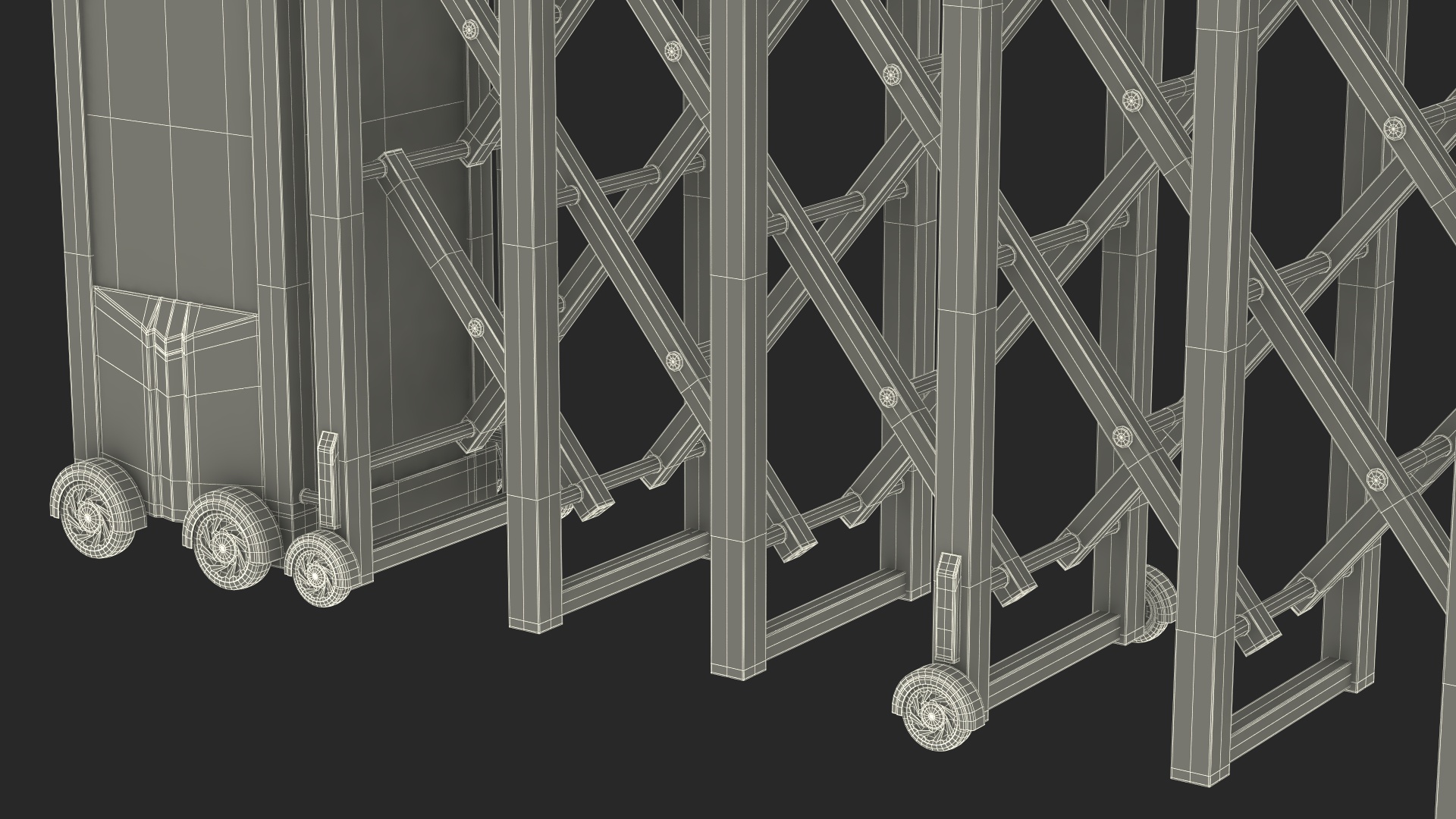 3D model Trackless Automatic Expandable Gate