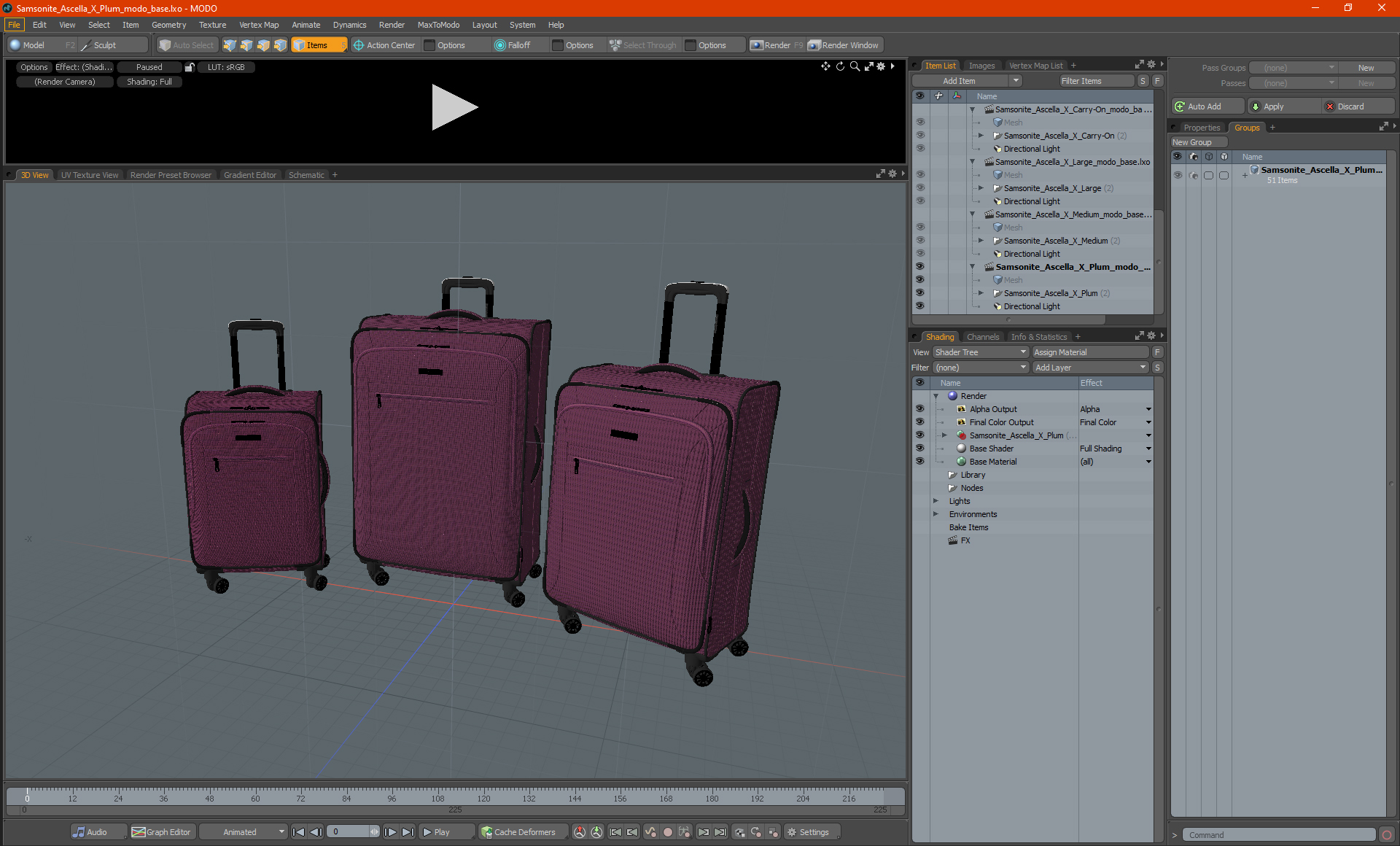 Samsonite Ascella X Plum 3D model