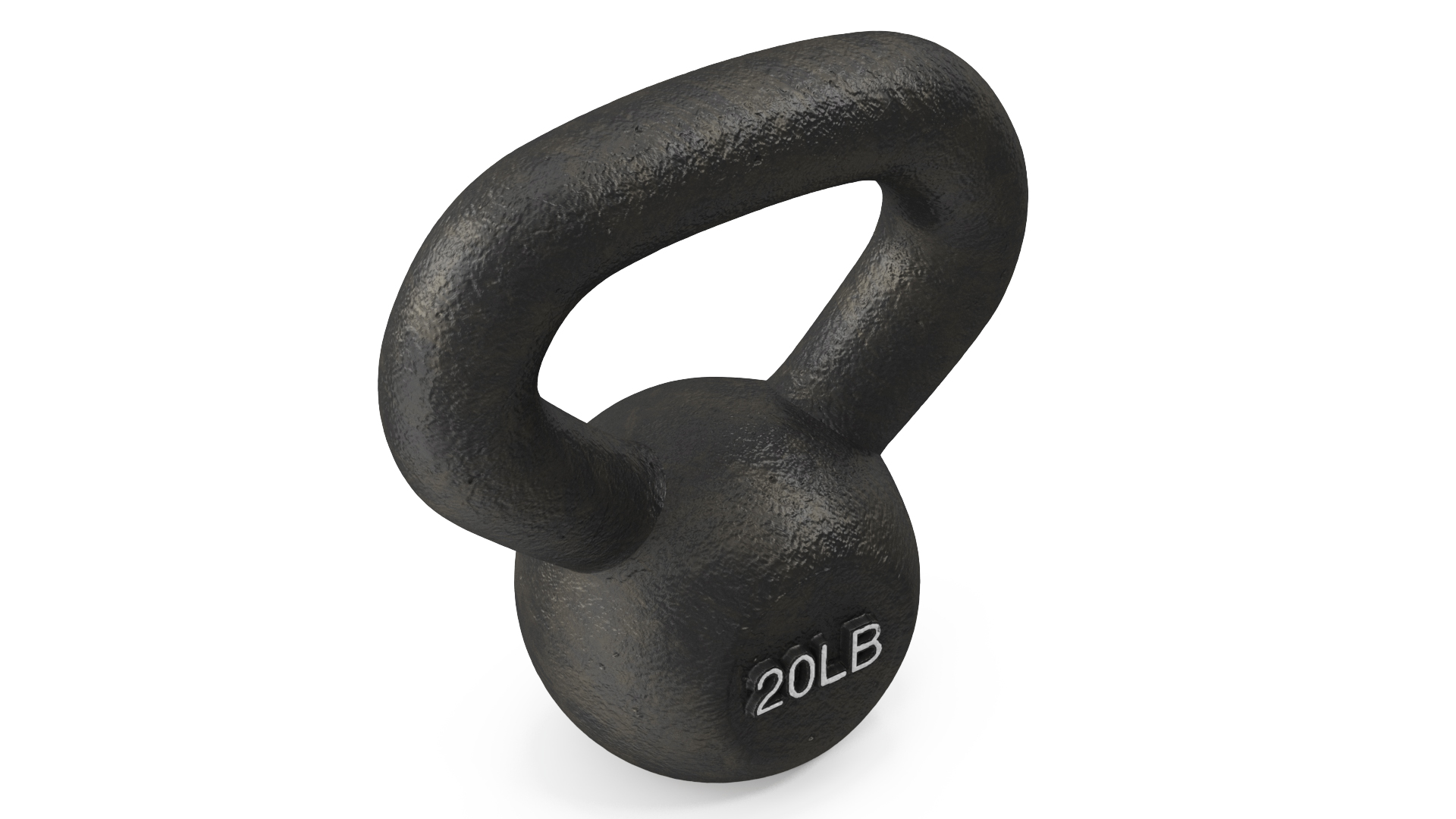 3D Wide Handle Iron Kettle Bell 20lb model