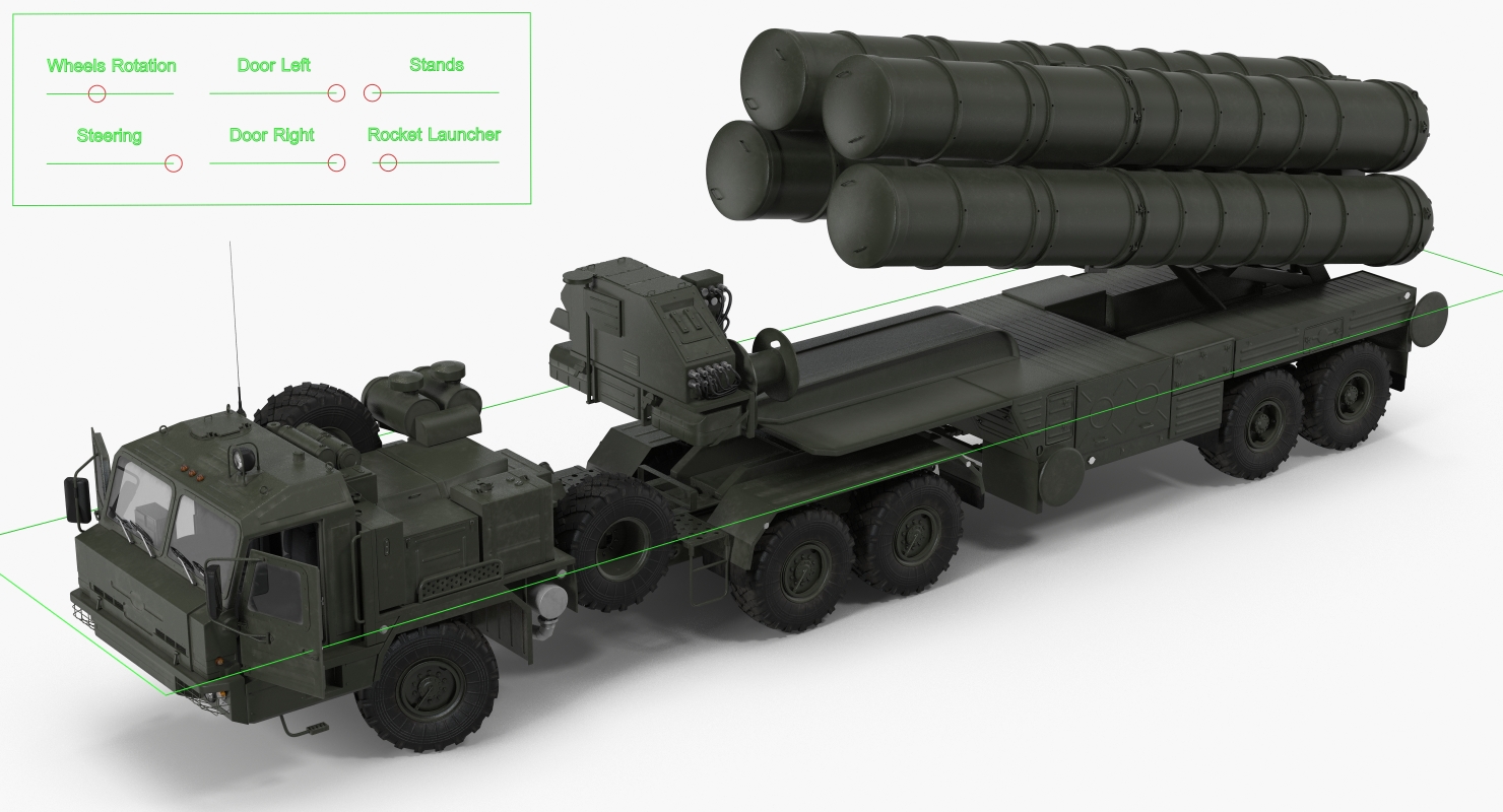 S 400 Triumf Launch Vehicle Rigged 3D model