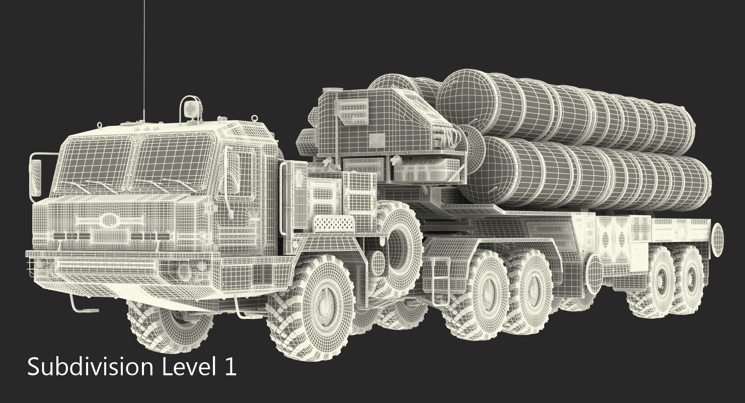 S 400 Triumf Launch Vehicle Rigged 3D model