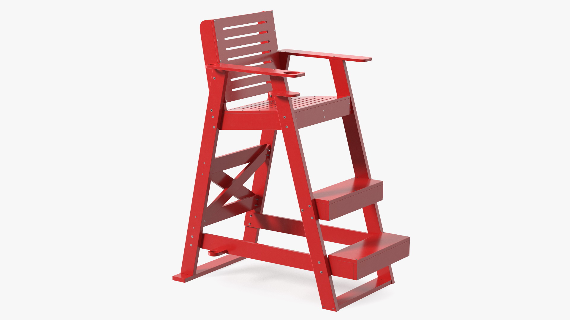 Lifeguard Chair Red 3D model