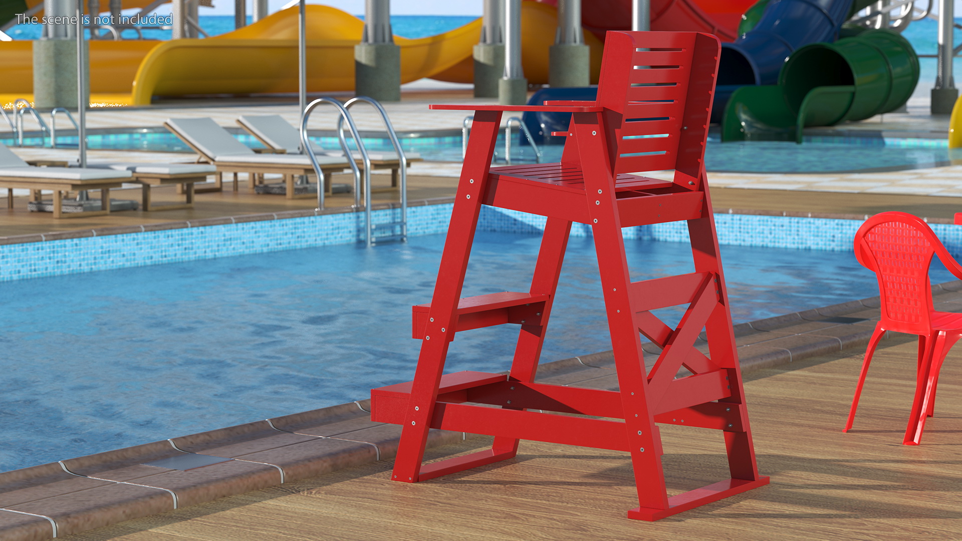 Lifeguard Chair Red 3D model