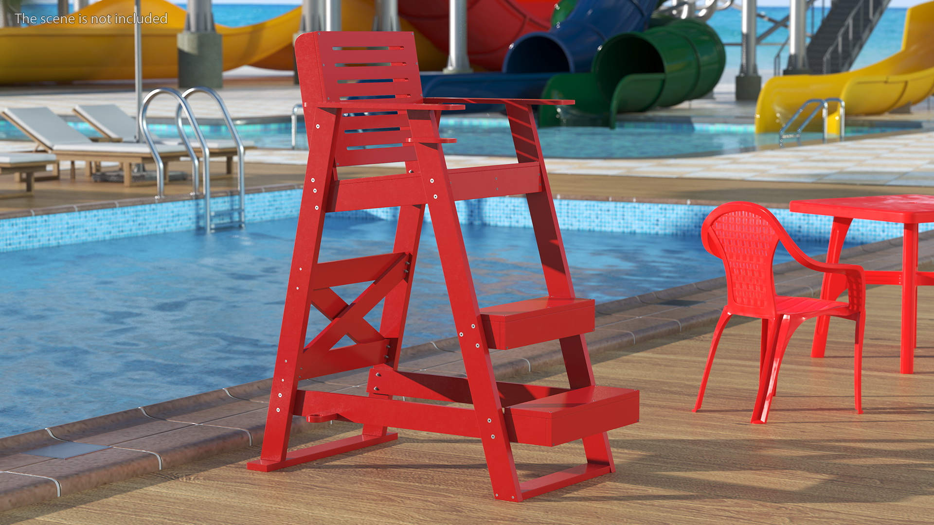 Lifeguard Chair Red 3D model