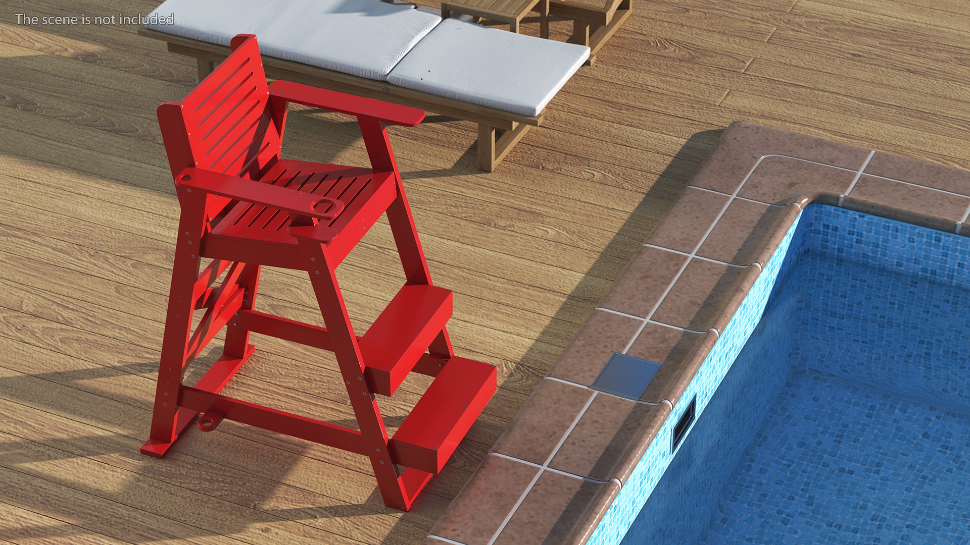 Lifeguard Chair Red 3D model